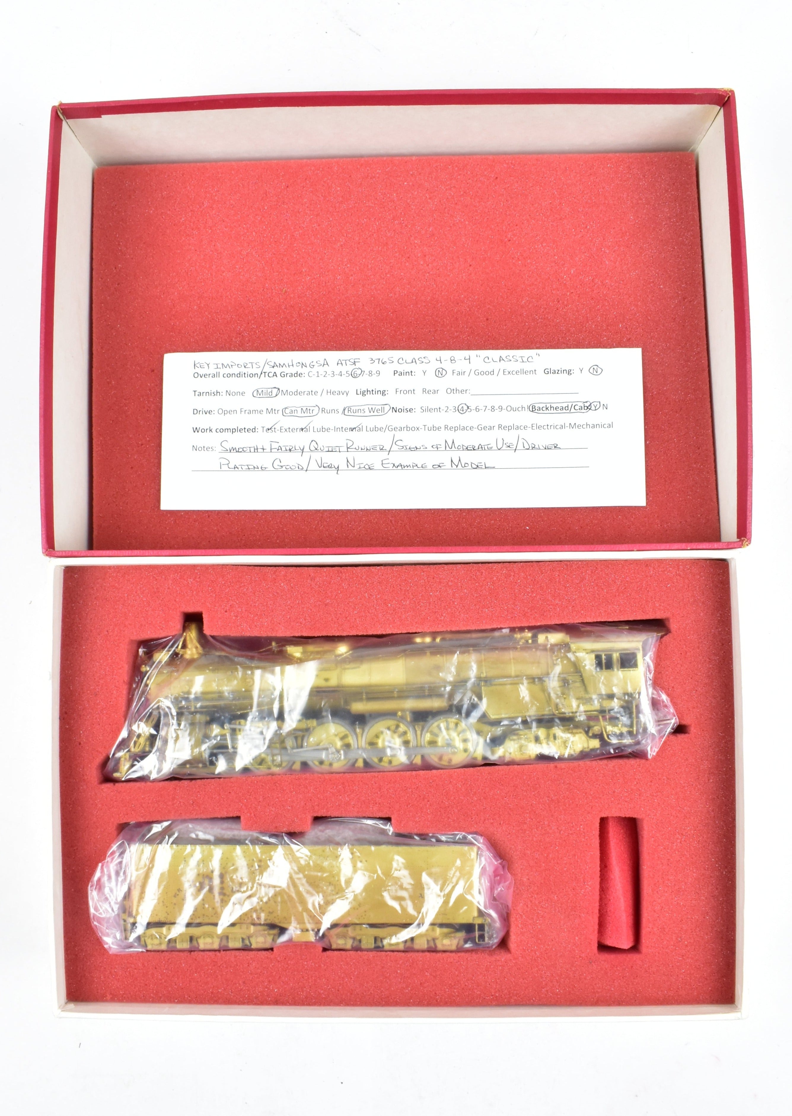 HO Brass Key Imports ATSF Santa Fe 3765 Class 4-8-4 Northern Classic Model