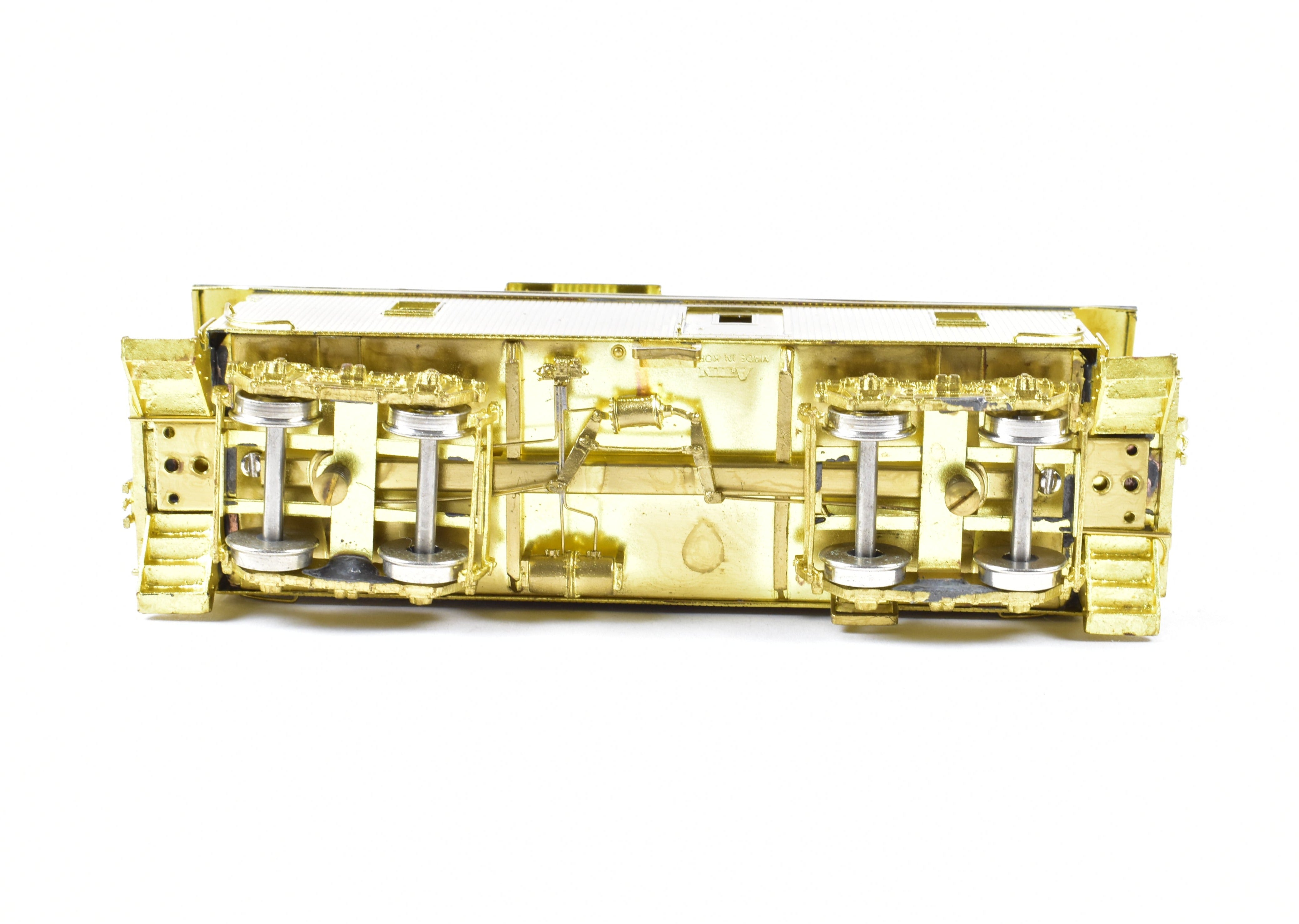 HO Scale Brass Model - OMI (Overland Models, Inc.) Union Pacific (UP) CA - 1 Wood Caboose Side Door with Modern Ends and Wood Beam Trucks for Model Trains