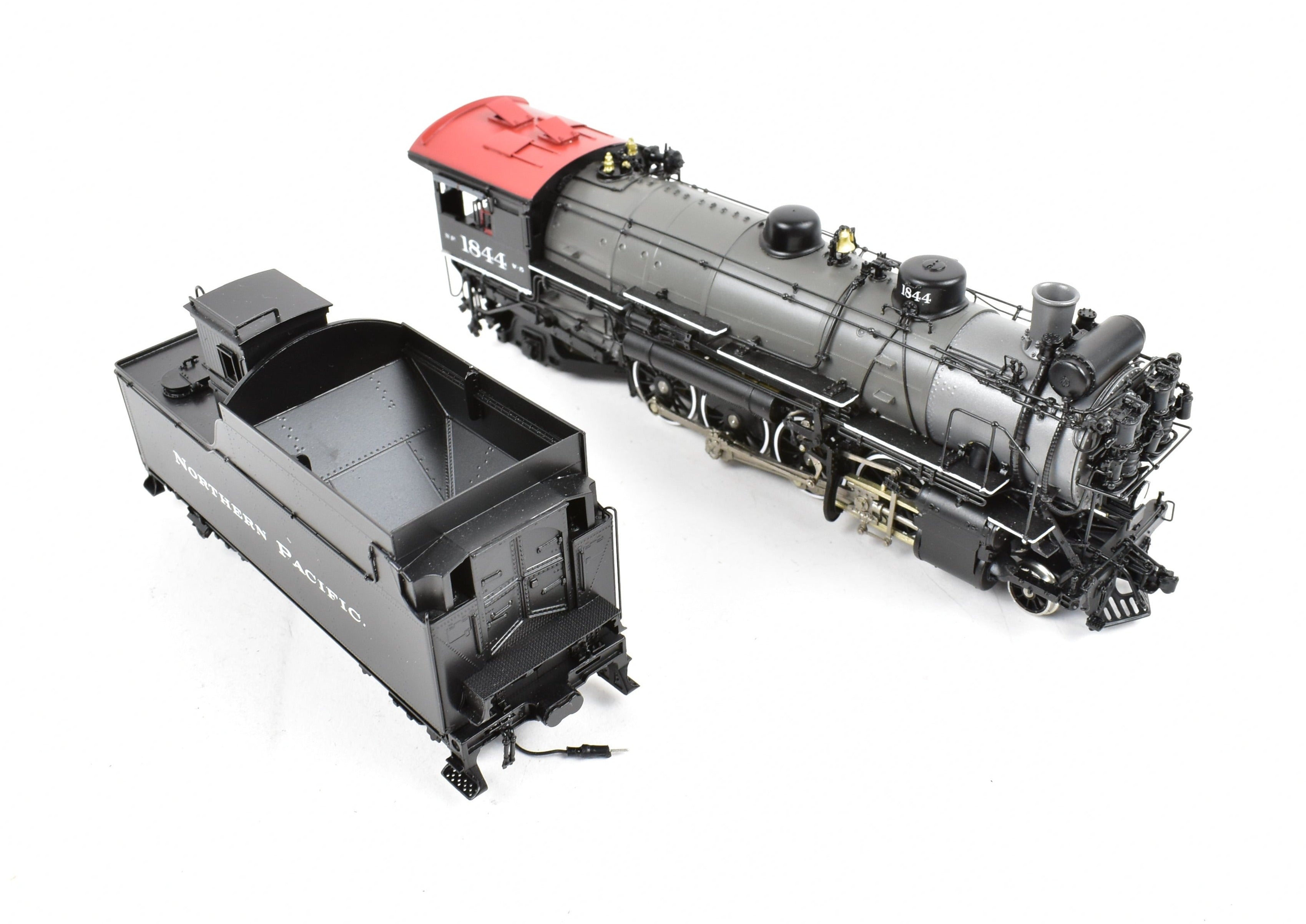 HO Scale Brass Model Train by W&R Enterprises - Northern Pacific Class W-5 2-8-2 Version 1, #1844 with Grey Boiler