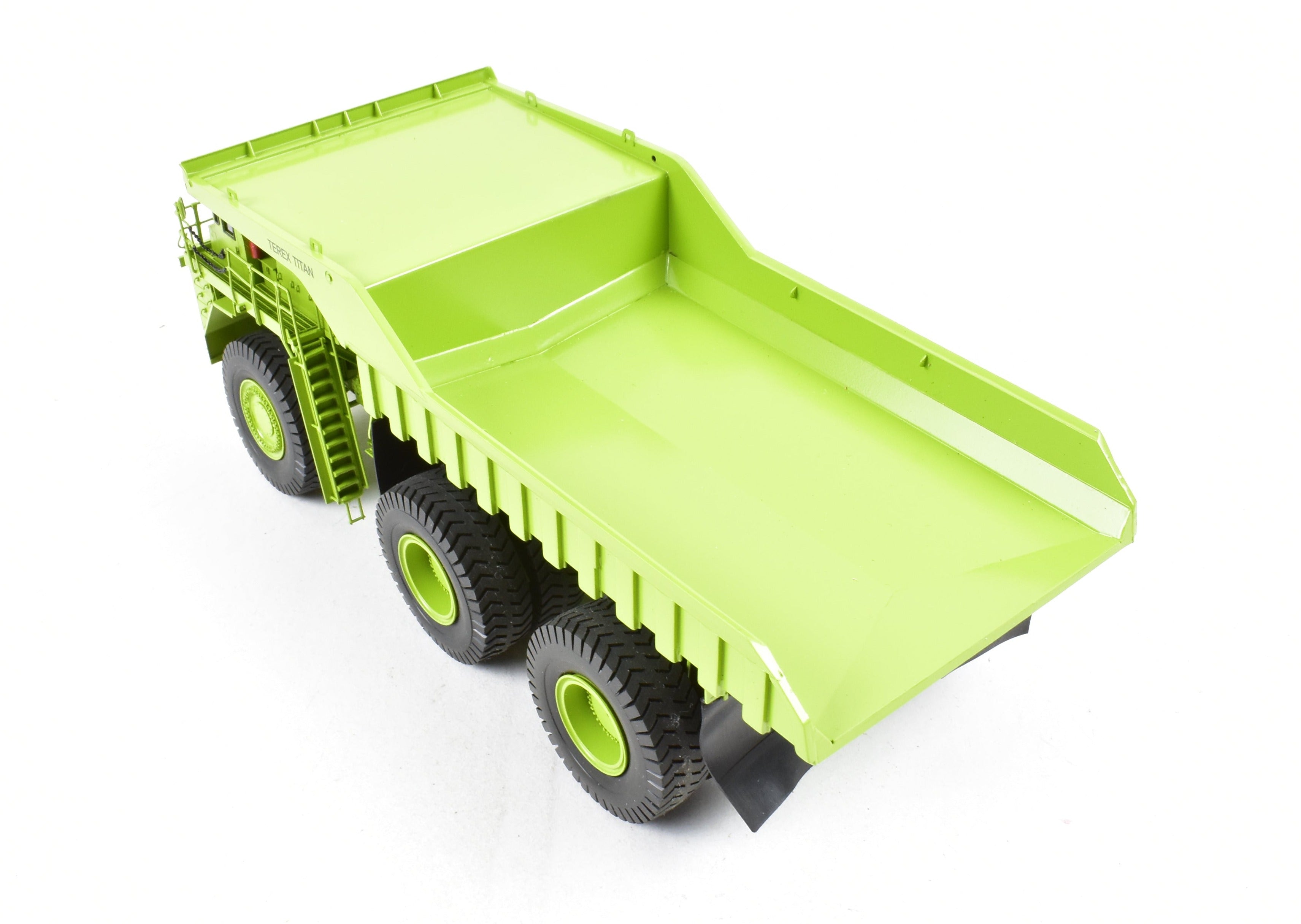 High - Quality HO Scale Brass Construction EMD Models Terex Titan 33 - 19 Hauler in Factory - Painted FP Green, A Rare and Sought - After Collectible Model