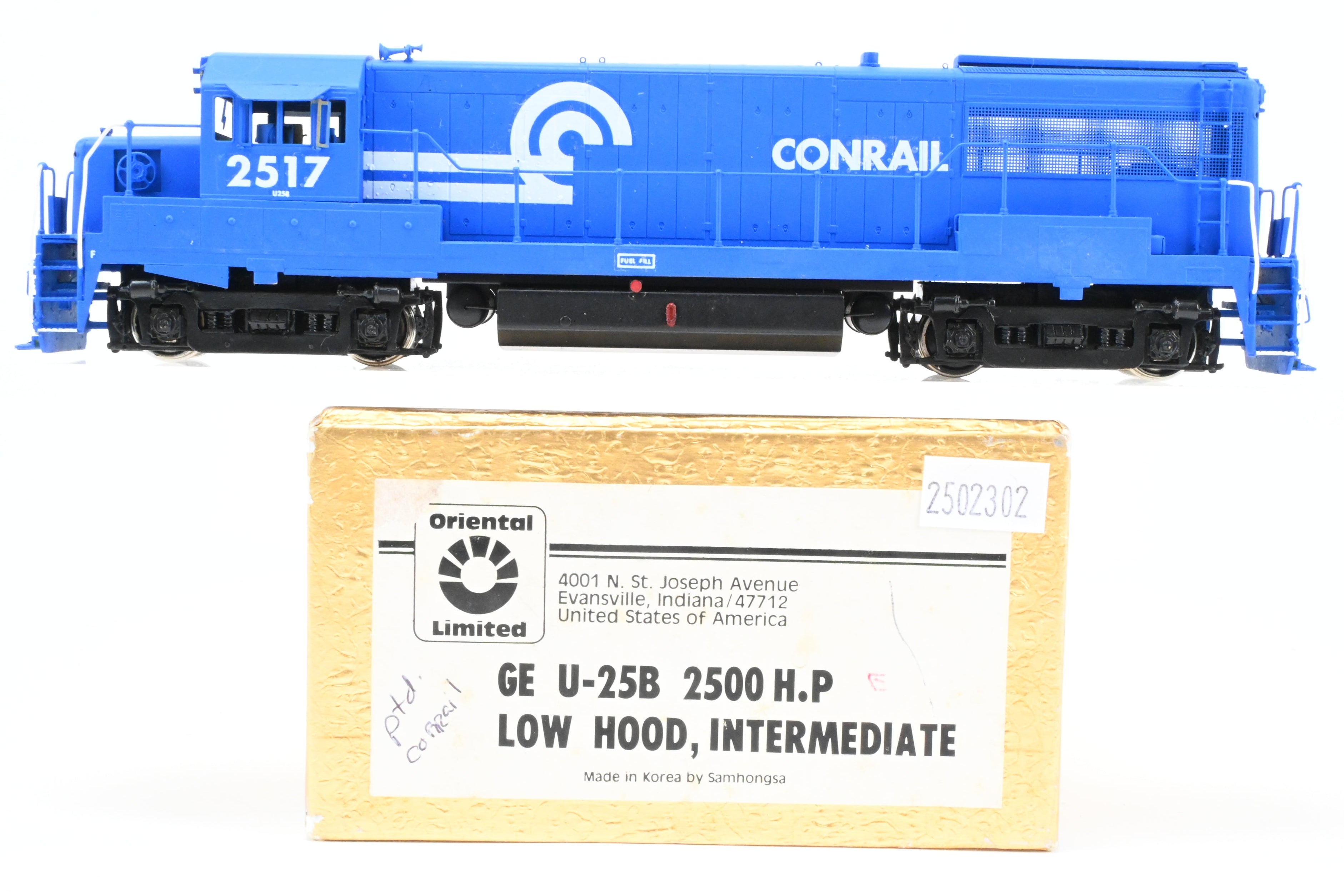 HO Brass Oriental Limited CR - Conrail GE U25B 2500 HP Low Hood Model CP No. 2517