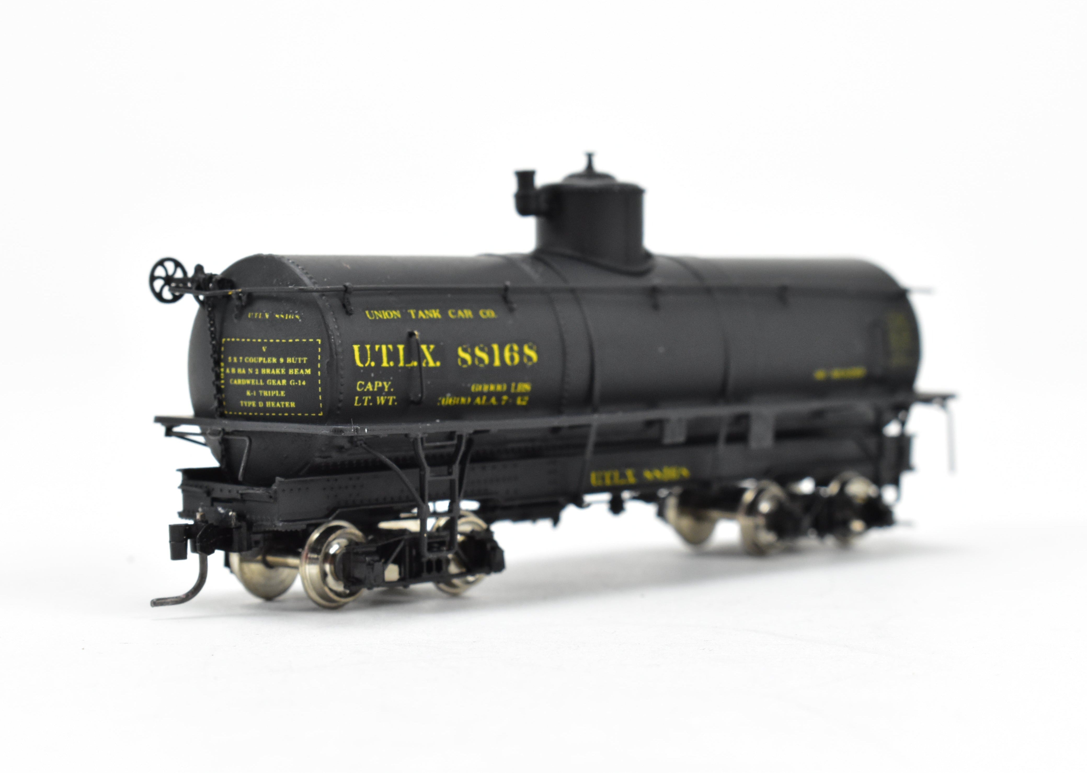 HOn3 Scale Plastic Model PSC - Precision Scale Co. UTLX 88168 Narrow Frame Tank Car, Assembled and Professionally Custom Painted