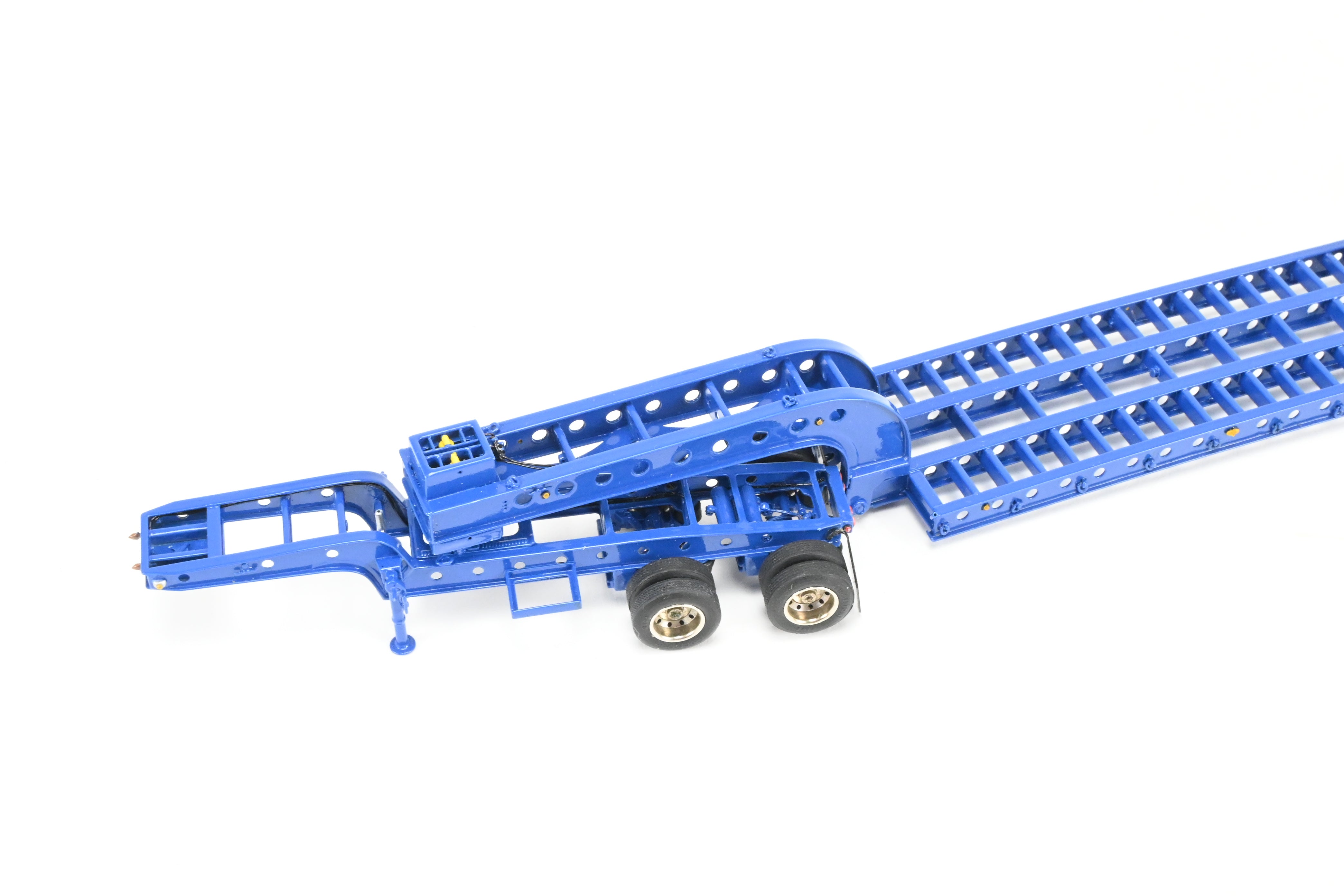 HO Scale Brass Construction OMI - Overland Models, Inc. Nelson Miller Transfer Extremely Rare One-of-a-Kind Pilot Models of 6-Axle and 9-Axle Heavy Haul Trailers in FP Blue, Never Produced