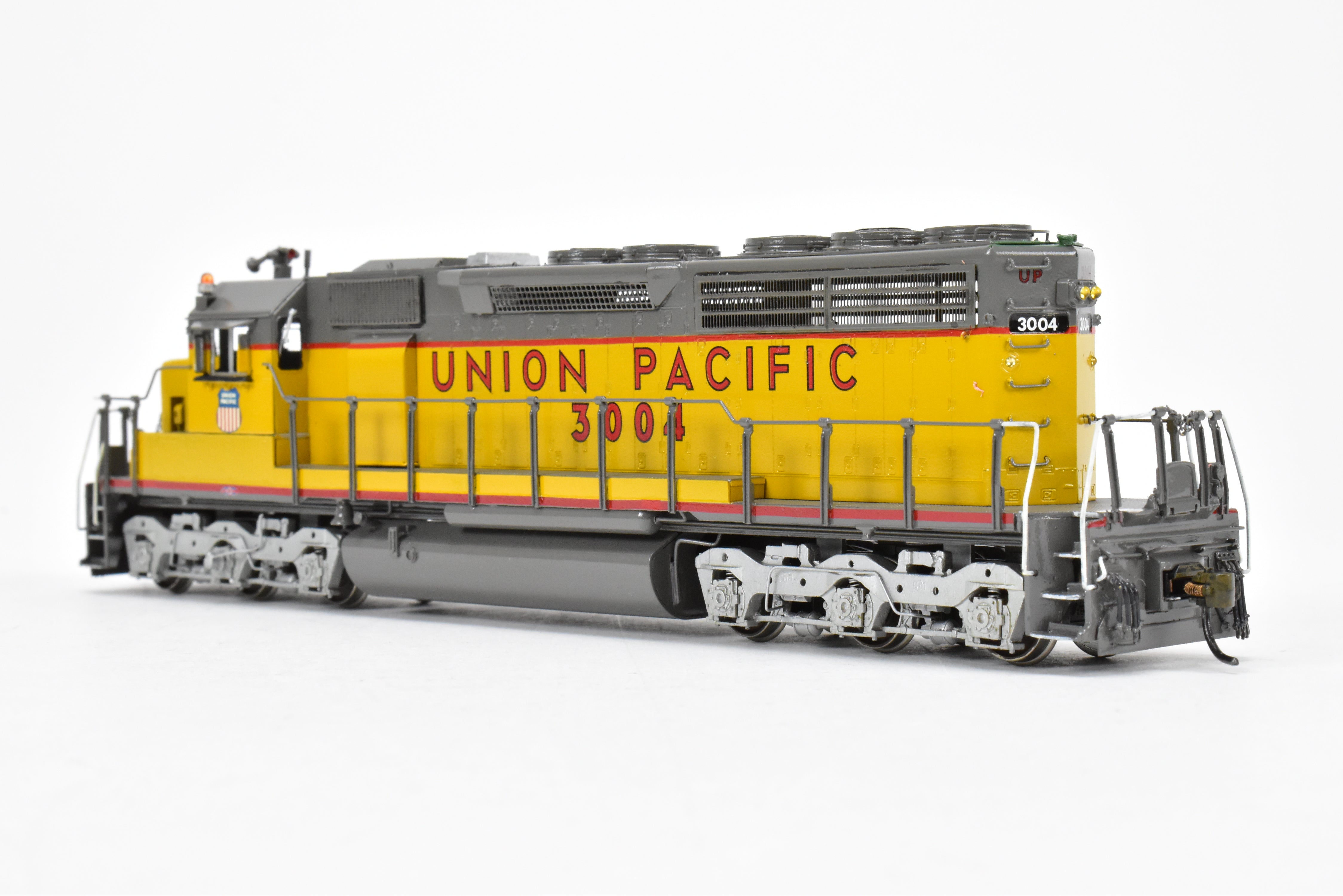 HO Scale Brass Model Train - Overland Models Inc. Union Pacific EMD SD40 Low Hood Locomotive Custom Painted as No. 3004