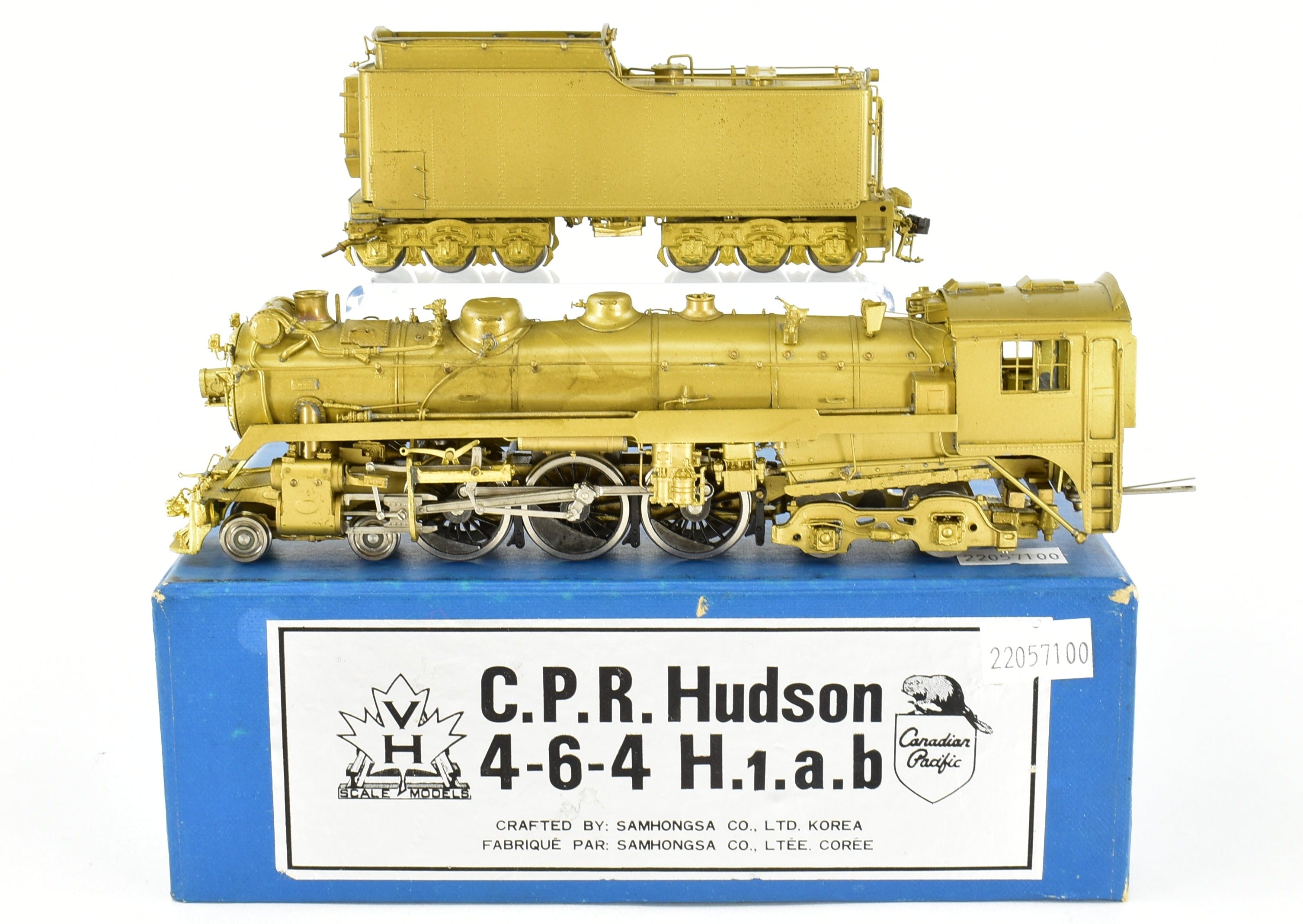 HO Scale Brass Model Train - Van Hobbies CPR Canadian Pacific Railway H - 1 - a.b. 4 - 6 - 4 Hudson Locomotive Replica