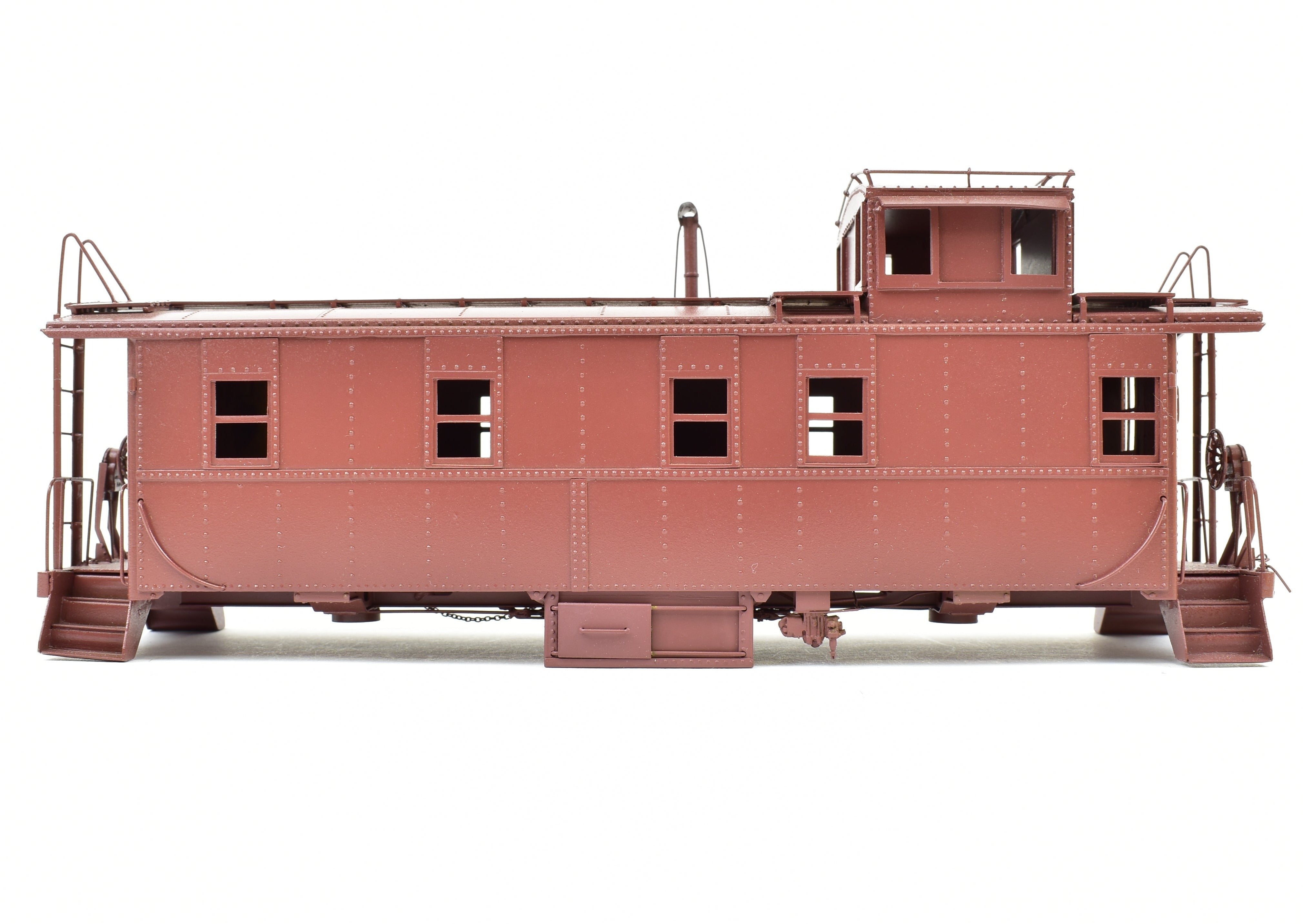 O Scale Brass Sunset Models ATSF - Santa Fe #1951 Steel Caboose, Partial Paint, No Trucks, As-Is
