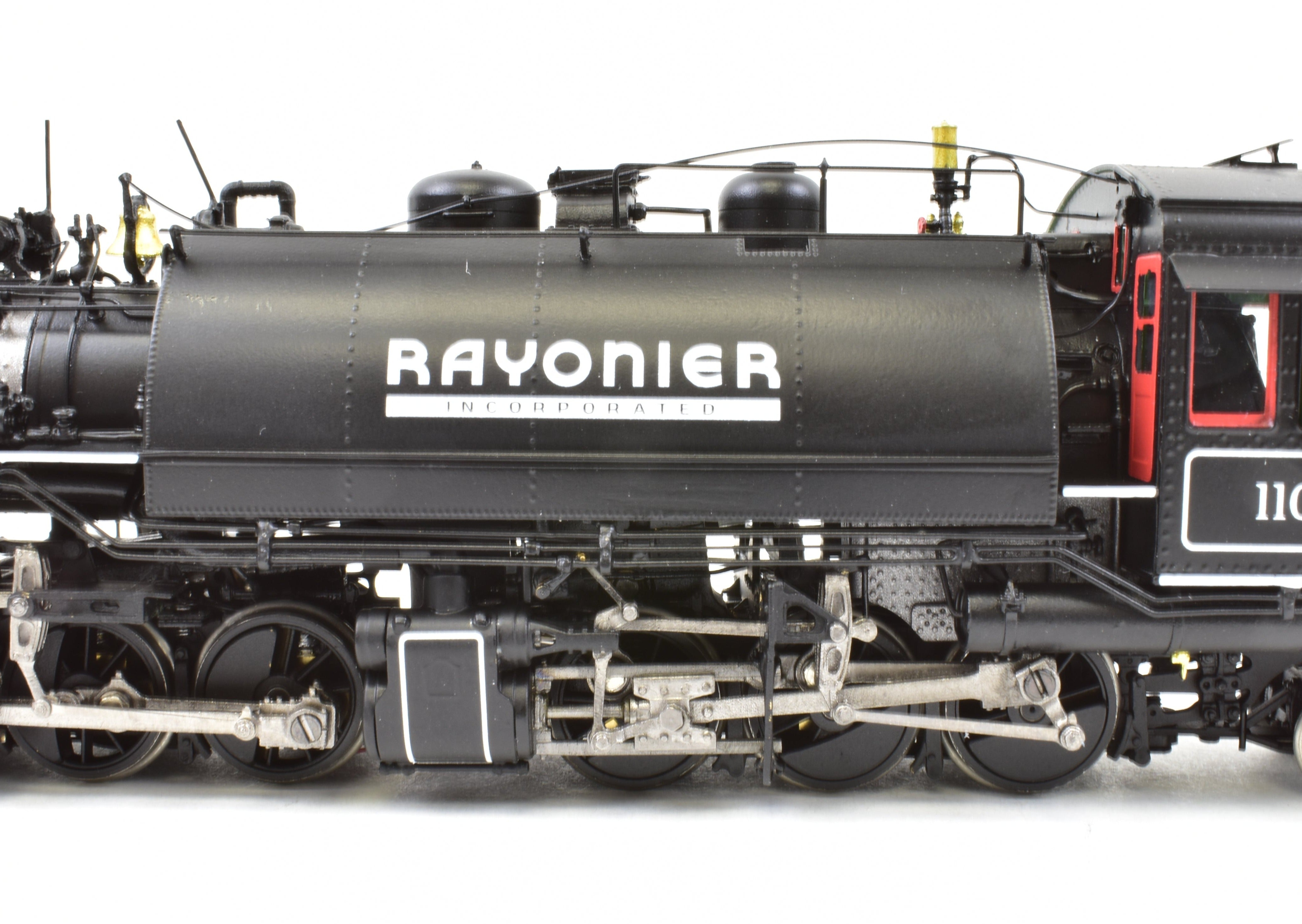 High - Quality HO Scale Brass Division Point (DVP) Baldwin Logging Mallet Steam Locomotive #110 2 - 6 - 6 - 2T with Auxiliary Tender - The Last Available Model from Rayonier Incorporated