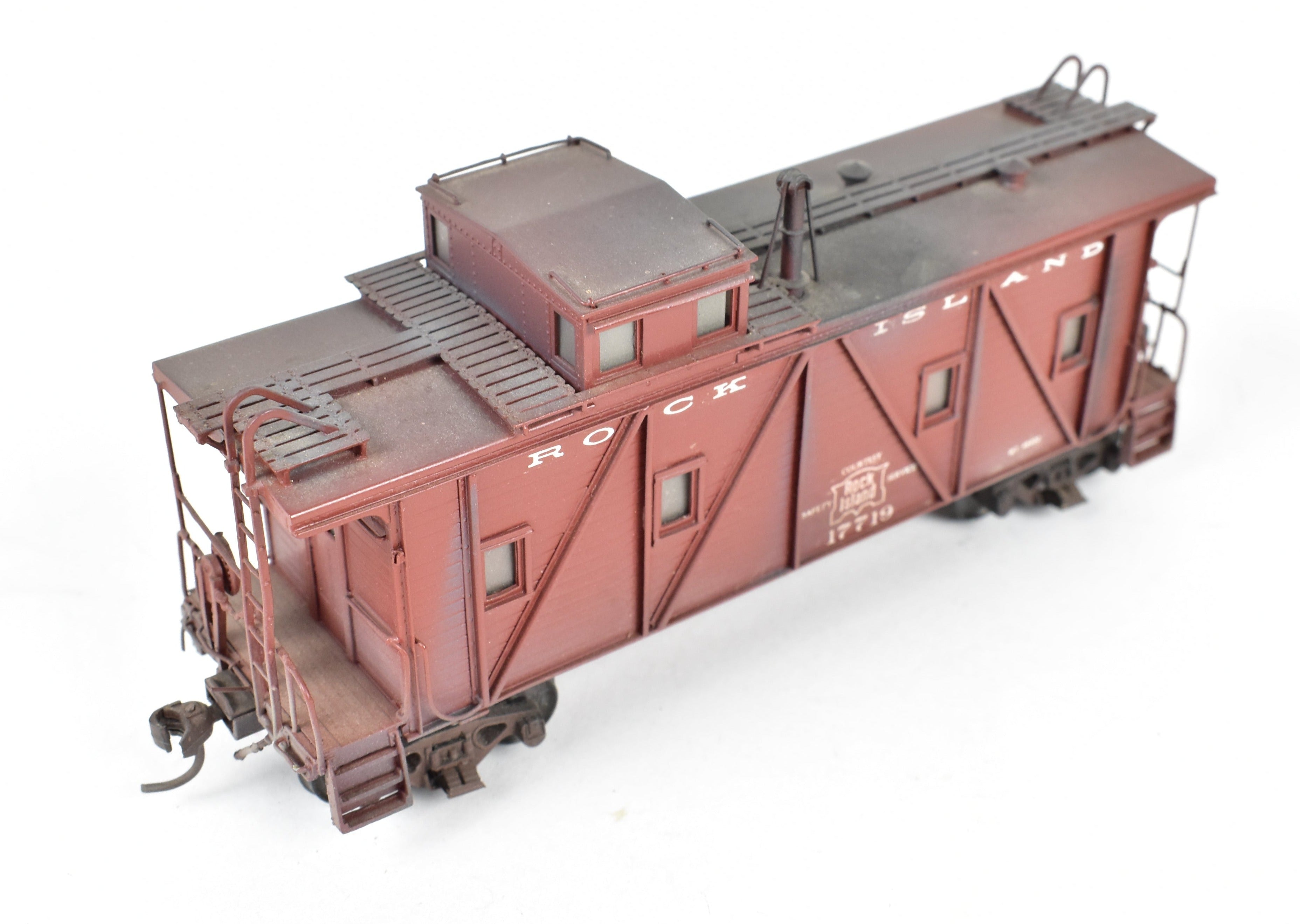 HO Scale Brass OMI - Overland Models, Inc. Custom Painted CRI&P - Rock Island Wood Caboose Model #17719