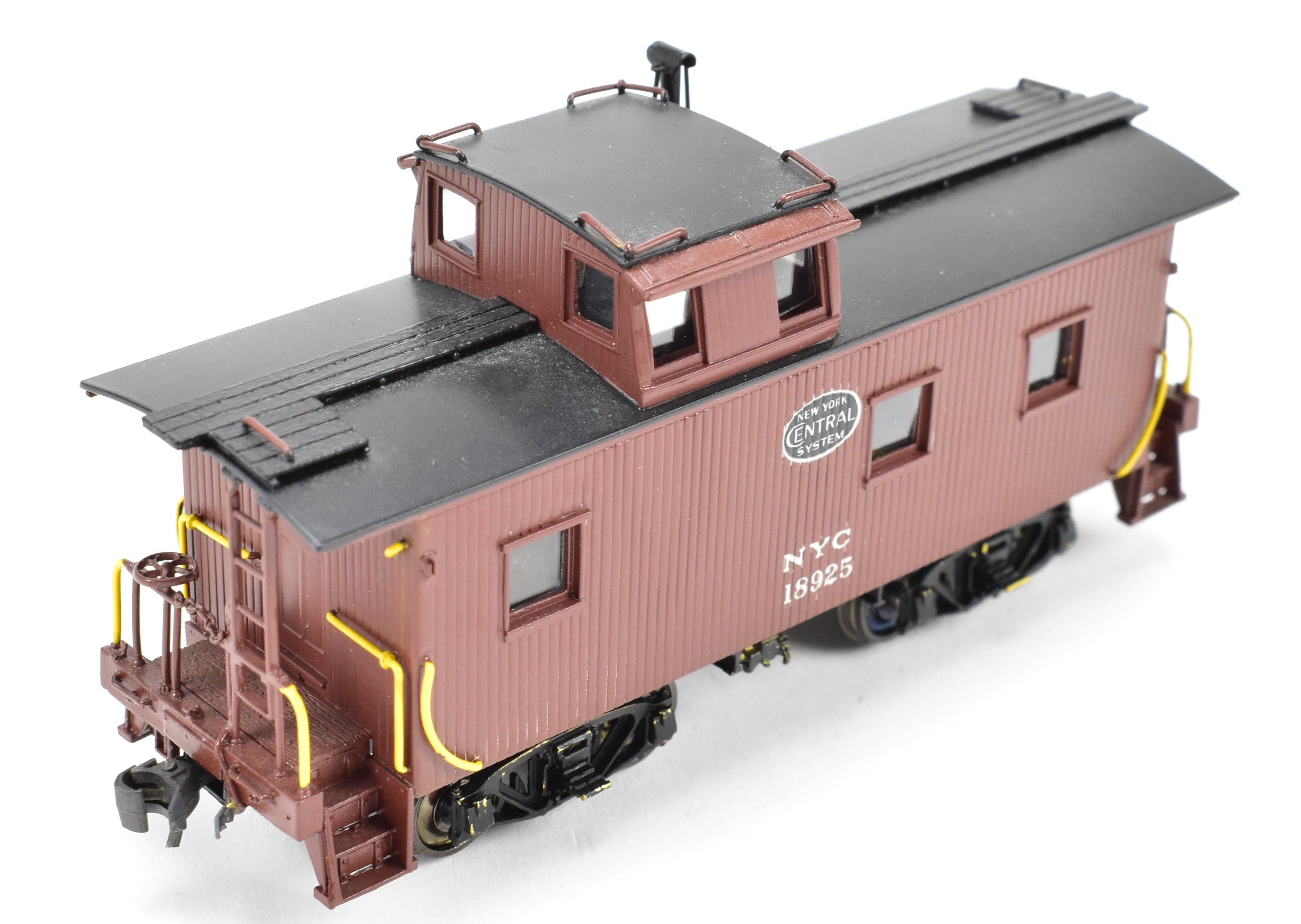 HO Scale Brass Model of Overland Models, Inc. New York Central 24-Foot Wood Caboose with FP No. 18925