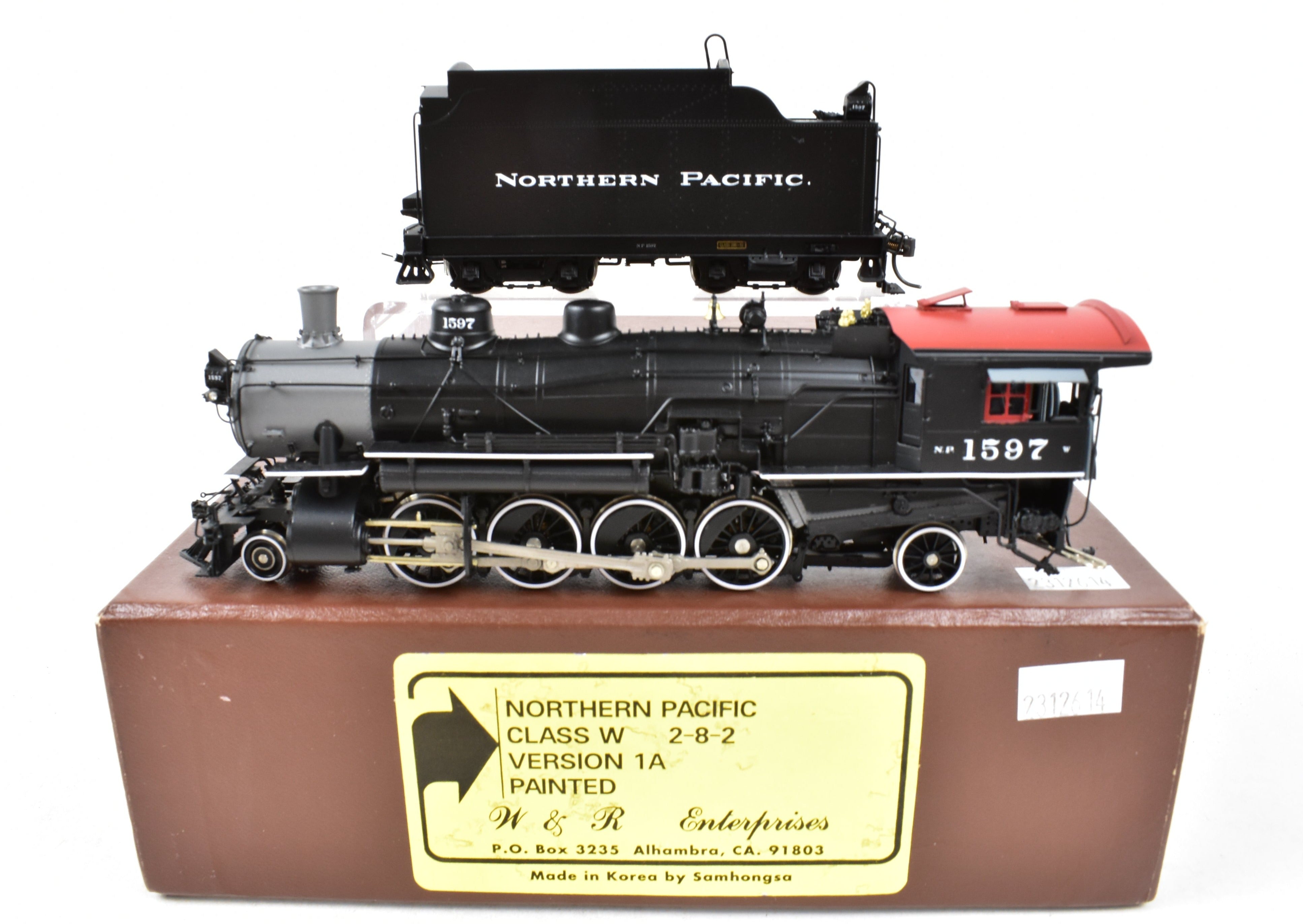 HO Scale Brass W&R Enterprises NP Northern Pacific Class W 2-8-2 Ver 1A Factory Painted #1597