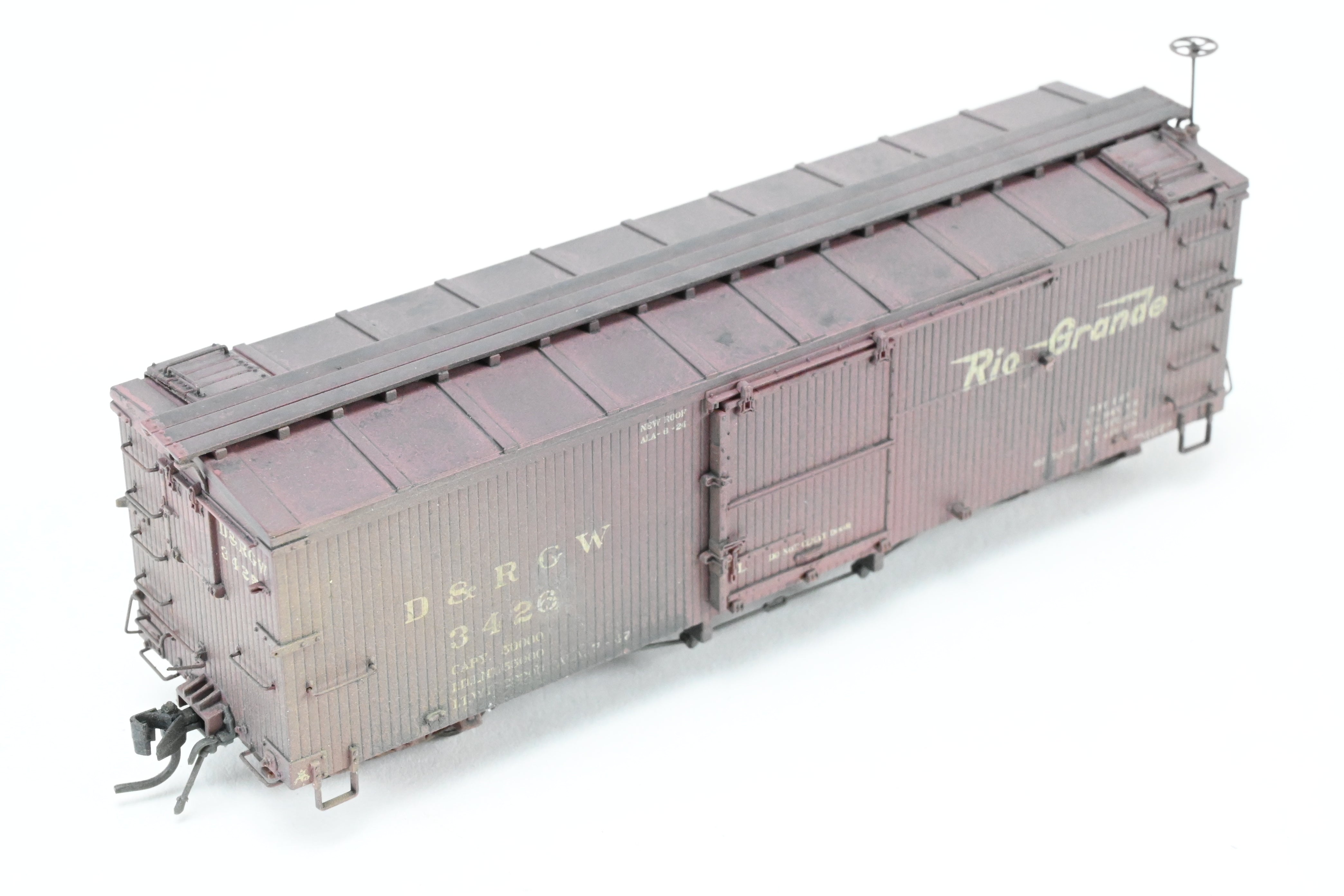 HOn3 Blackstone D&RGW 30' Renumbered & Weathered Box Car No. 3426