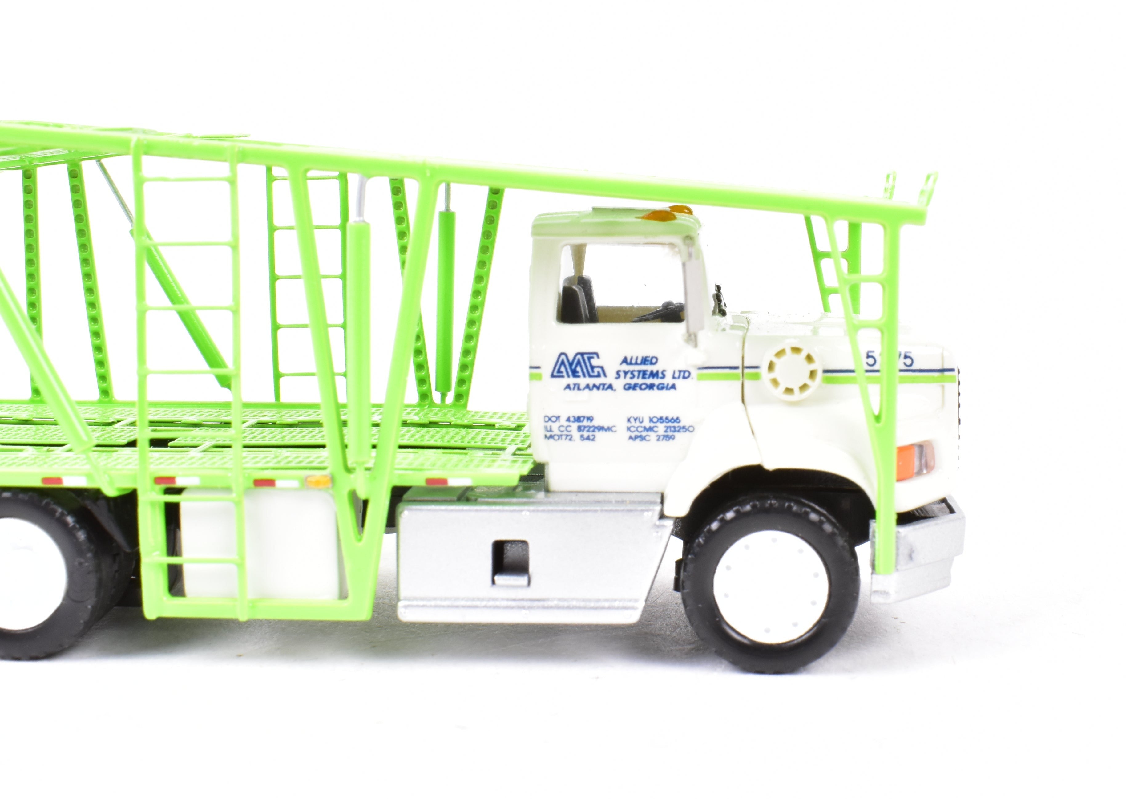 HO Scale Brass Commercial Allied Systems Auto Carrier Tractor Model No. 5275 by Lonestar Models with Factory Green Paint Finish