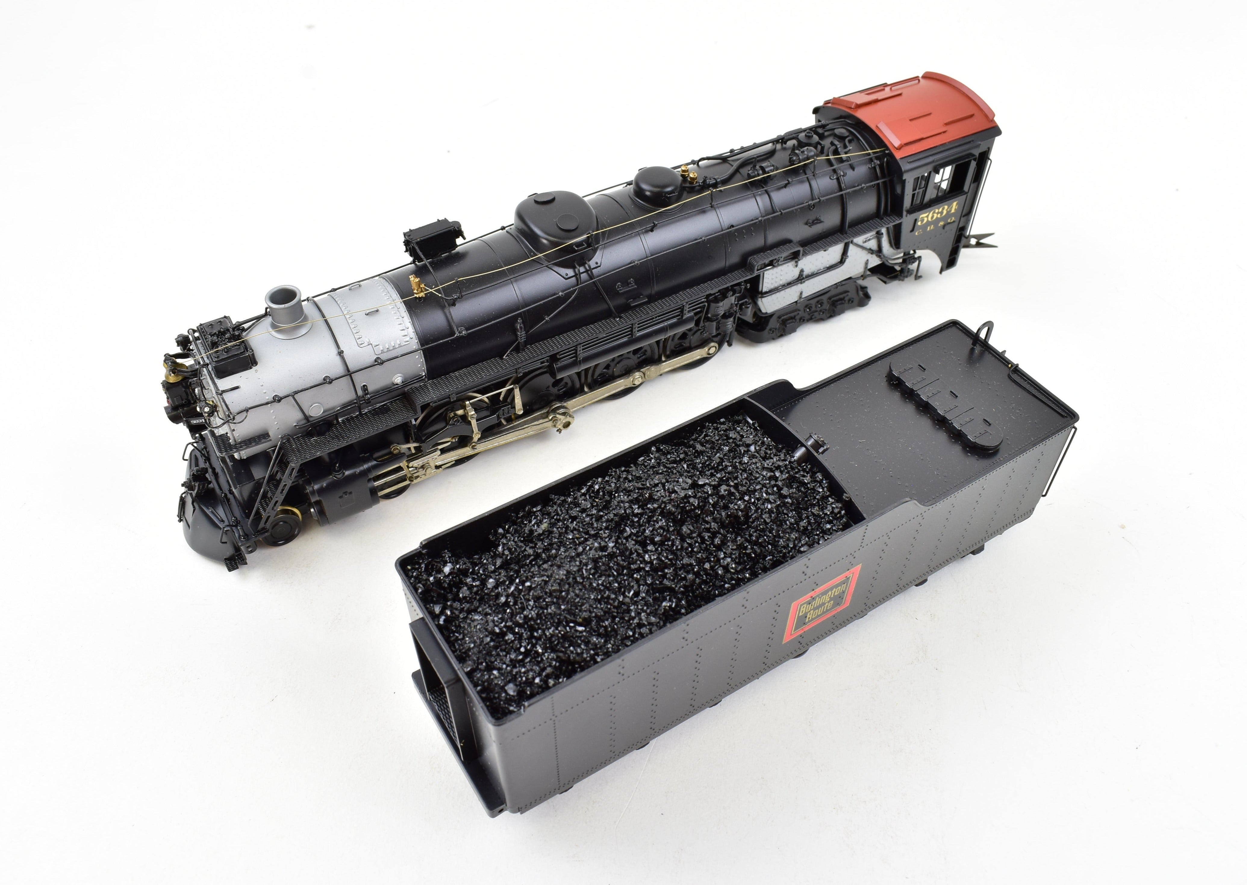 HO Scale Brass Pacific Fast Mail Model - Toby CB&Q Burlington Route 4-8-4 Class O-5a Crown Model Professionally Painted No. 5634
