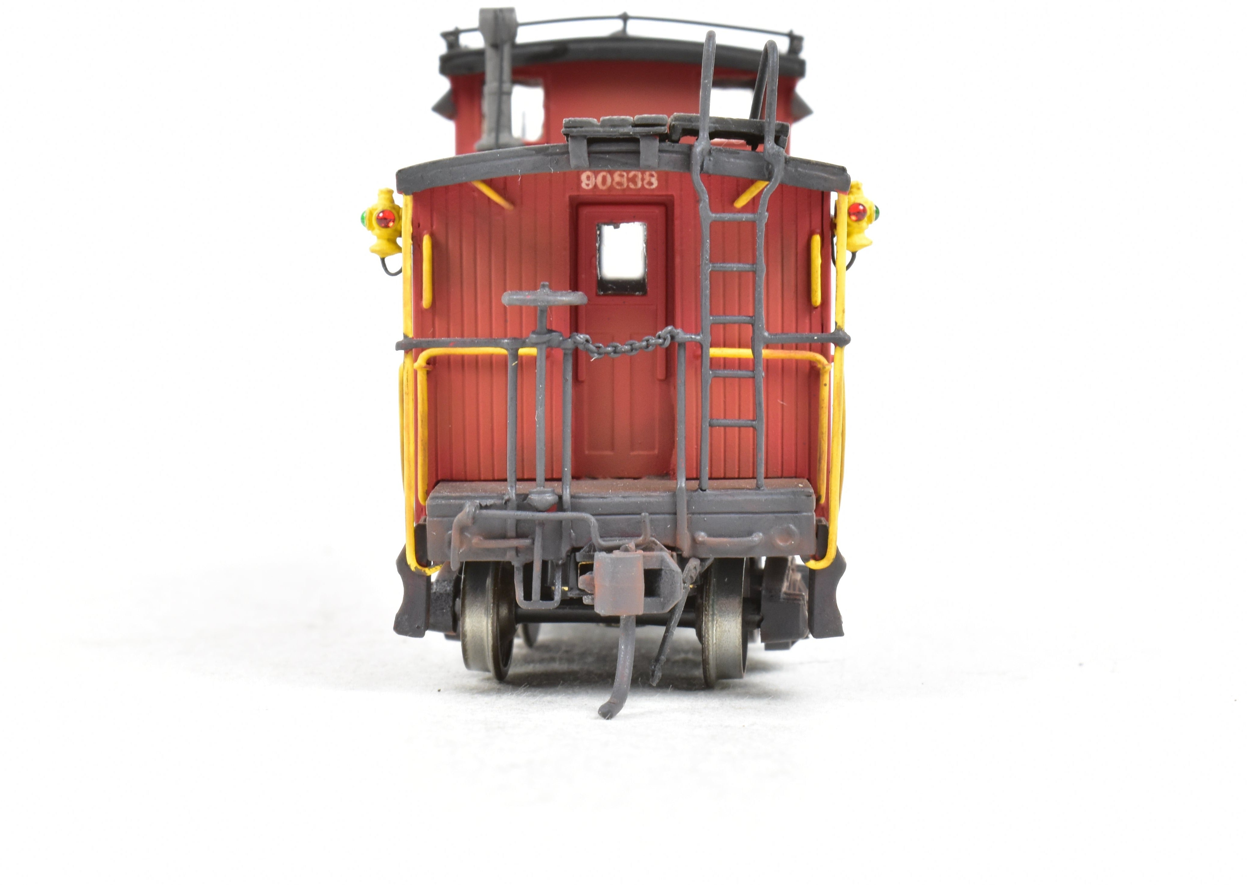 HO Scale Brass OMI - Overland Models, Inc. Chesapeake & Ohio (C&O) Wood Caboose Model with Custom Paint and Weathering, CP & Weathered No. 90838