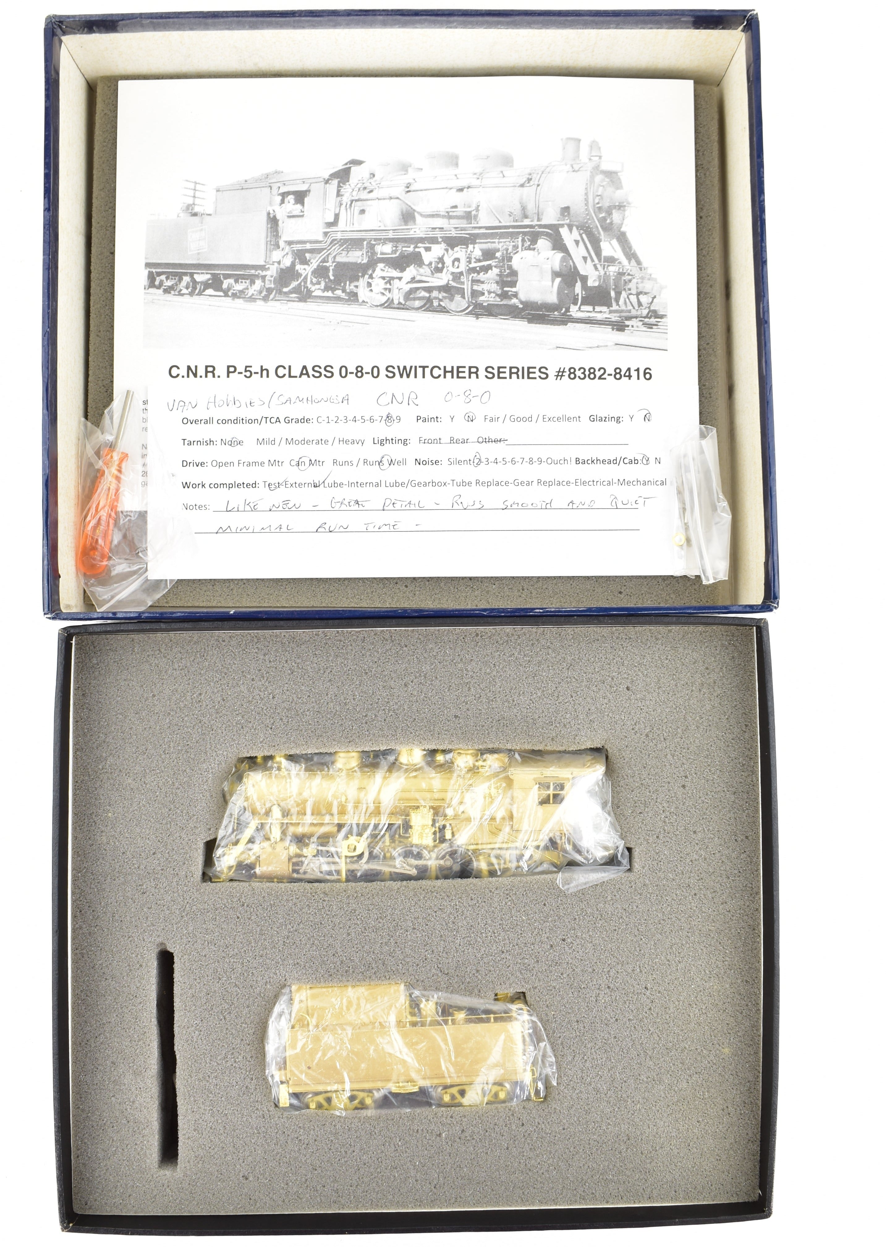 HO Scale Brass Model Train - Van Hobbies Canadian National Railway P - 5h 0 - 8 - 0 Switcher Model