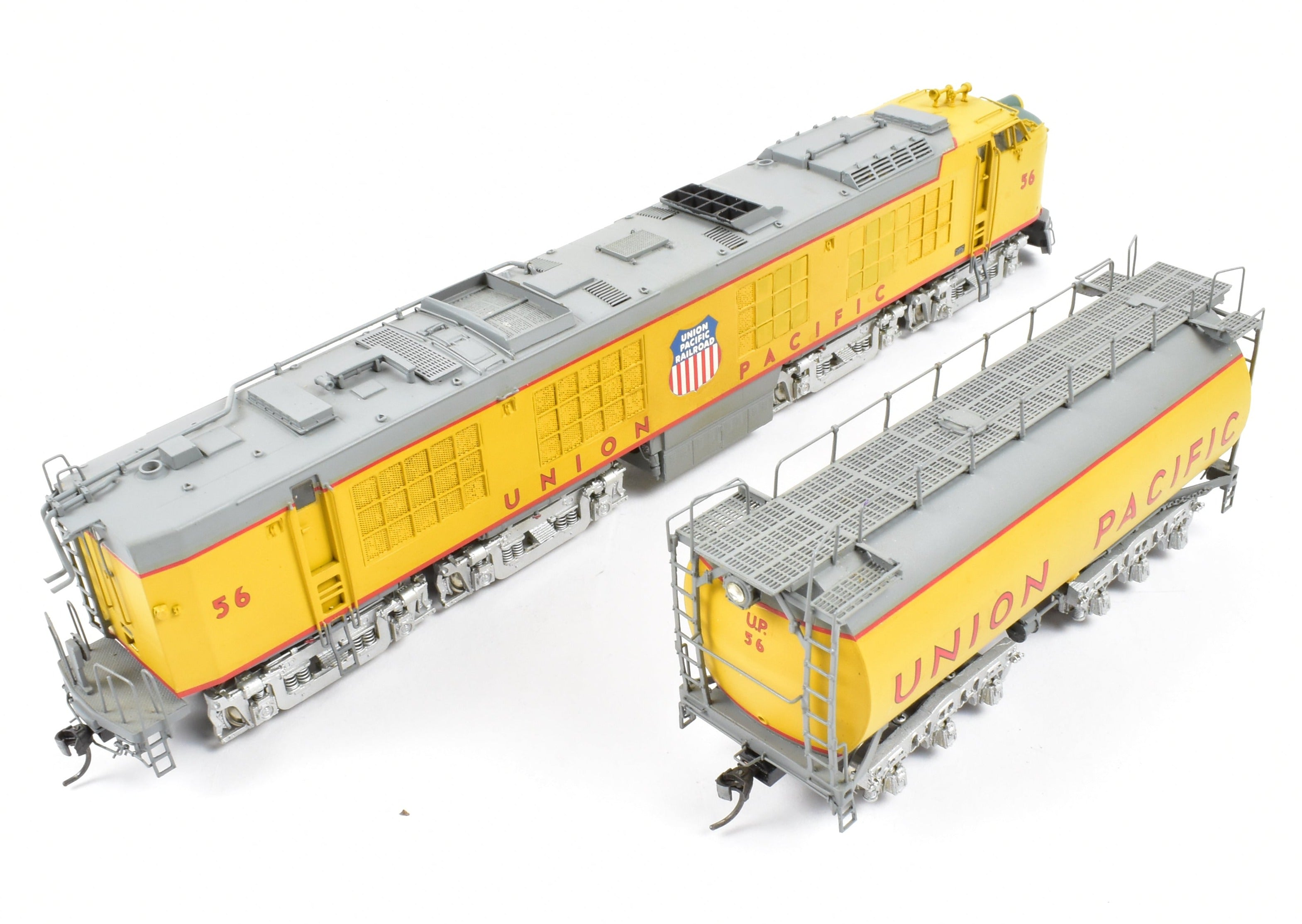 HO Brass UP Union Pacific Standard Turbine w/ Round Tender Custom Painted #56 by OMI
