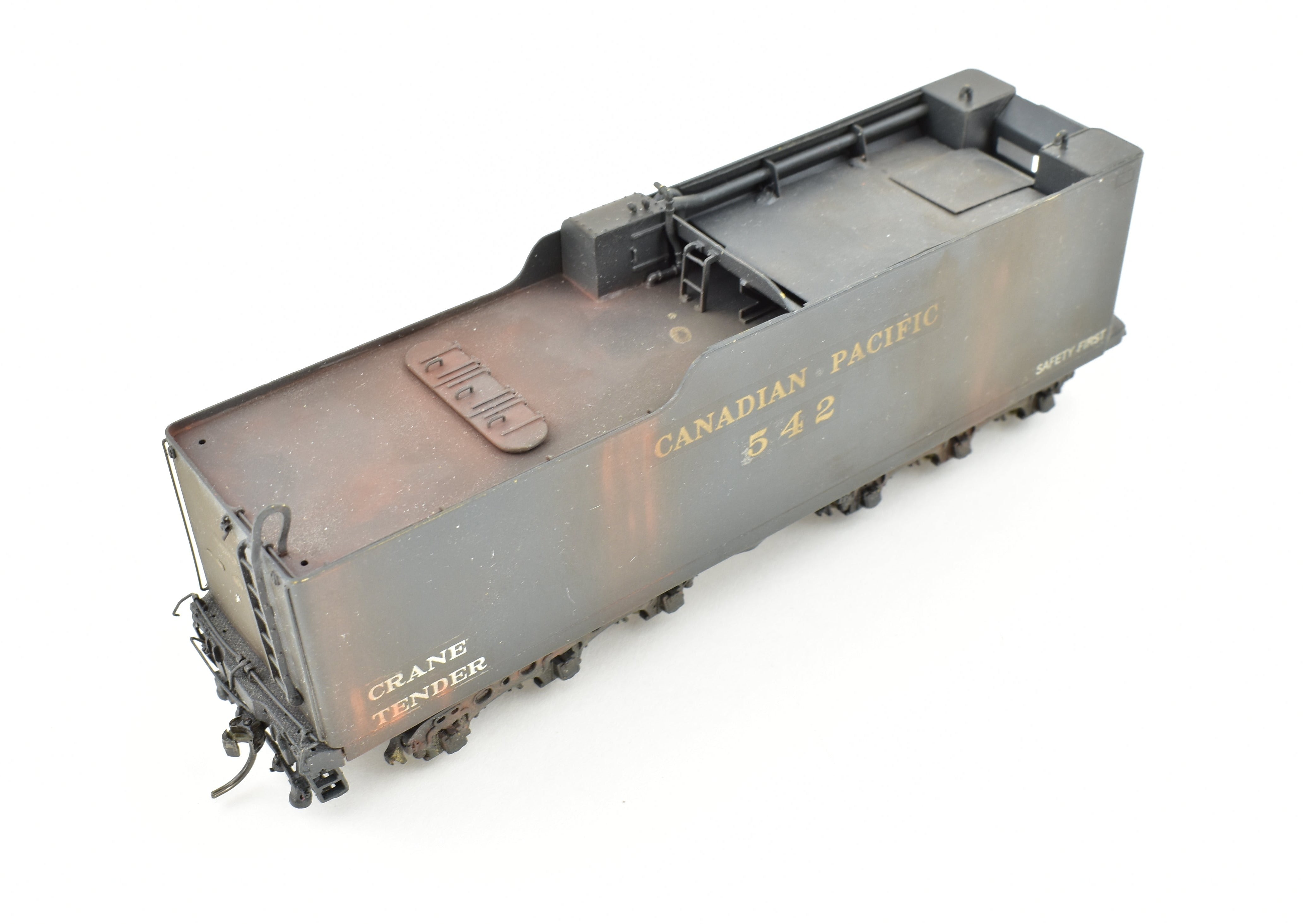 HO Scale Brass CPR Crane Tender by Overland Models, Custom Built & Painted