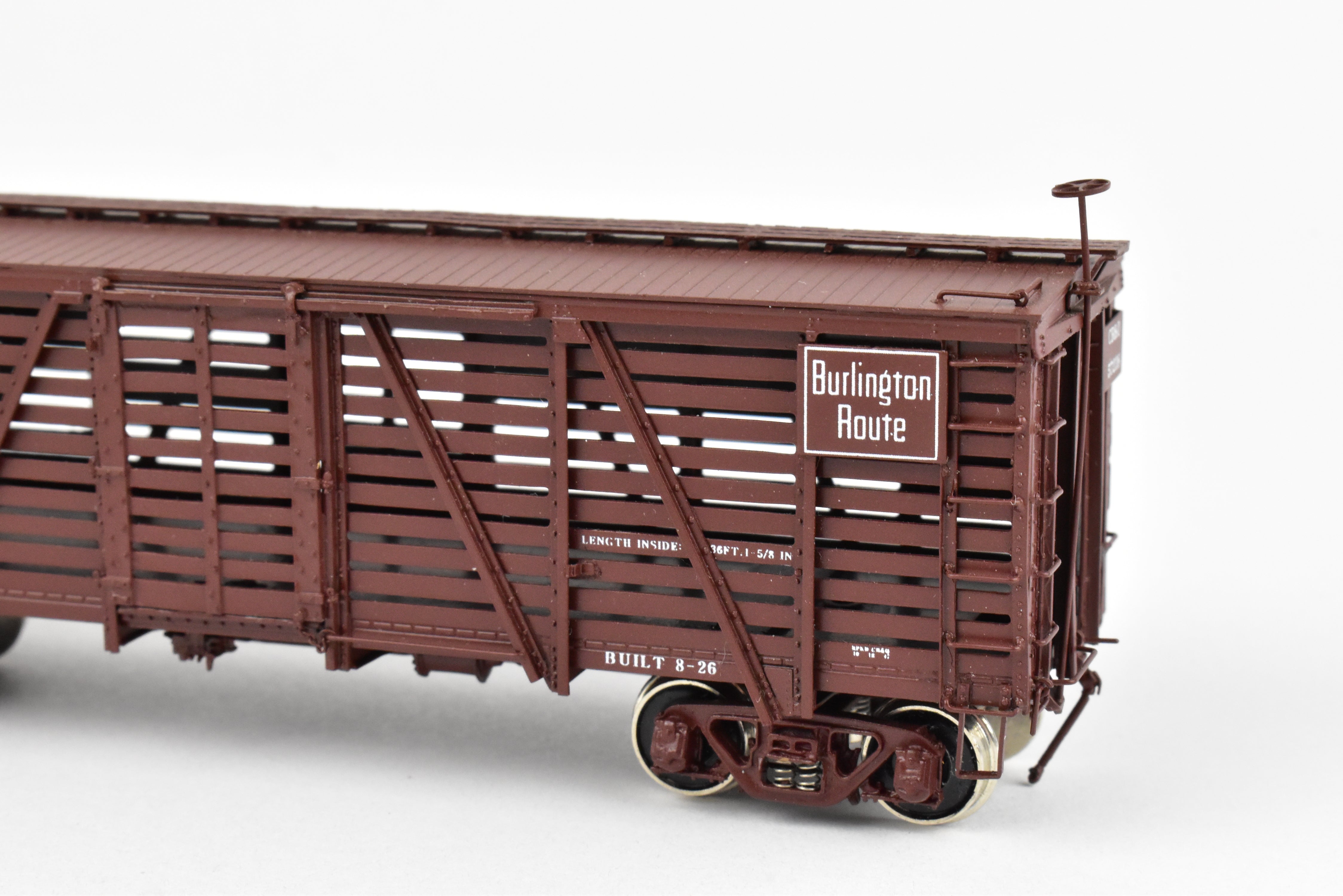 HO Brass CIL Challenger Imports CB&Q Burlington Route SM - 16 36' Stock Car #57238