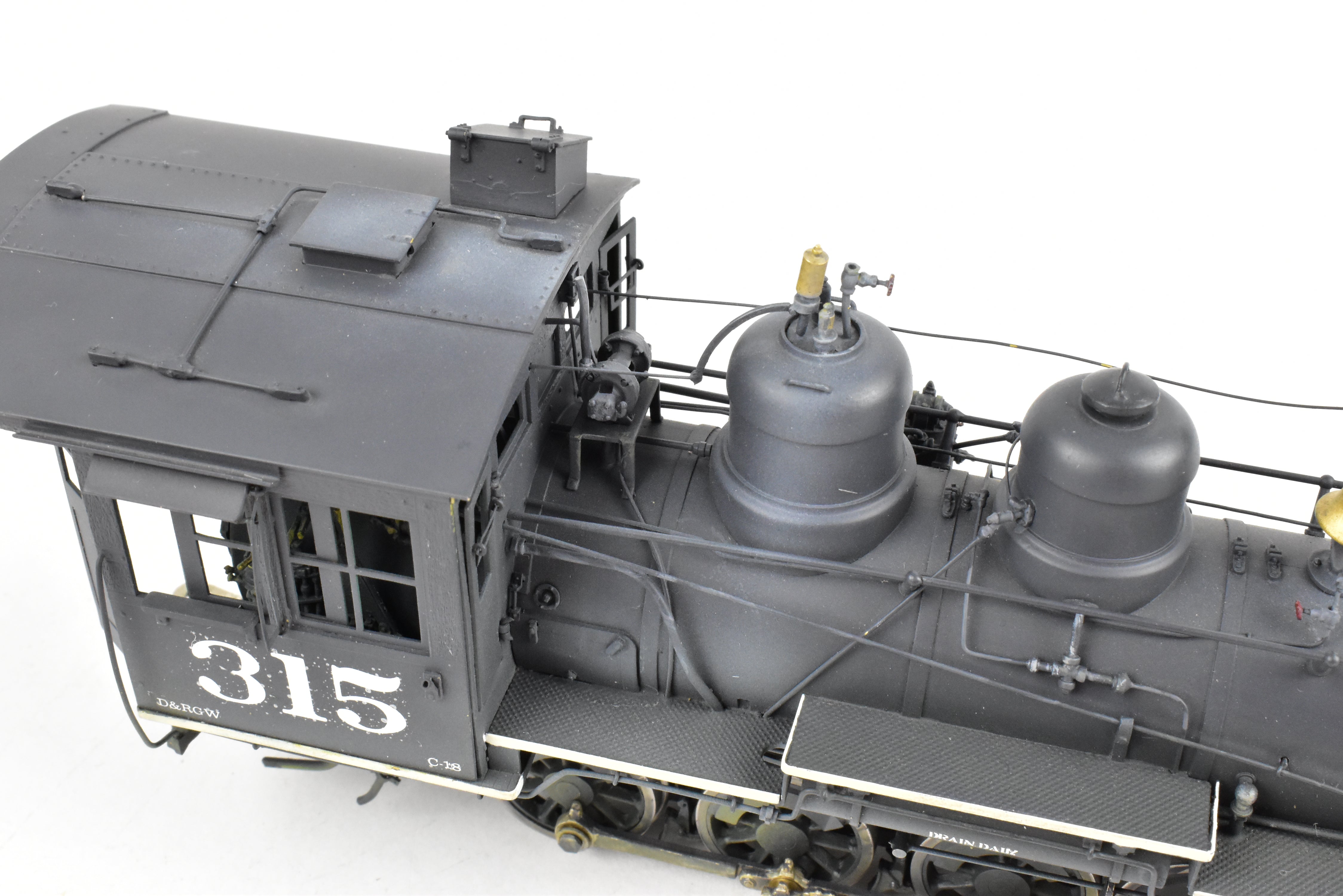 Brass OMI - Overland Models D&RGW C-18 2-8-0 #315 Weathered 1940s Switching Locomotive