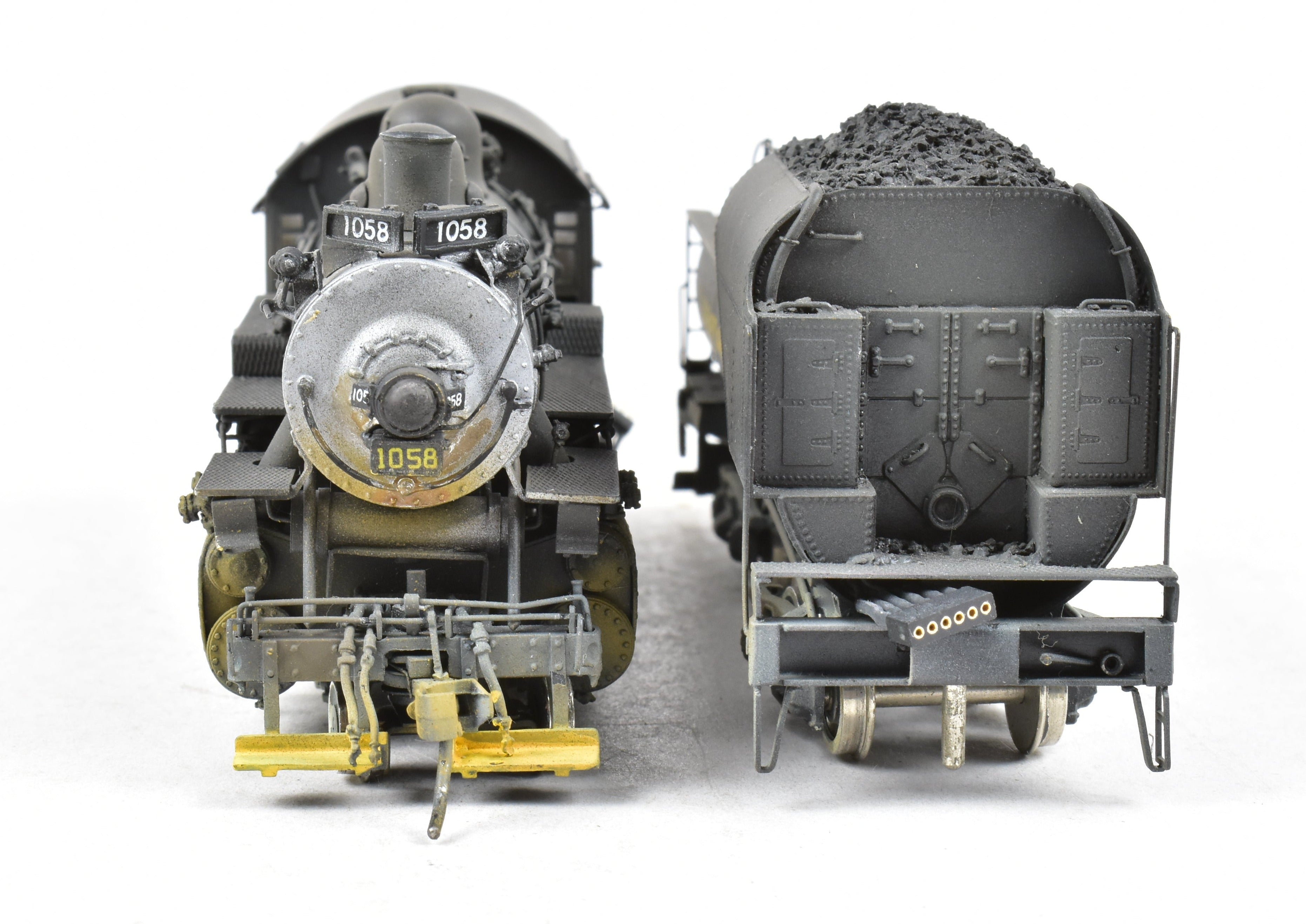 HO Scale Brass Model Train - Overland Models C&O (Chesapeake & Ohio) G - 9 2 - 8 - 0 CP Weathered Locomotive No. 1058 with DCC and Sound Function
