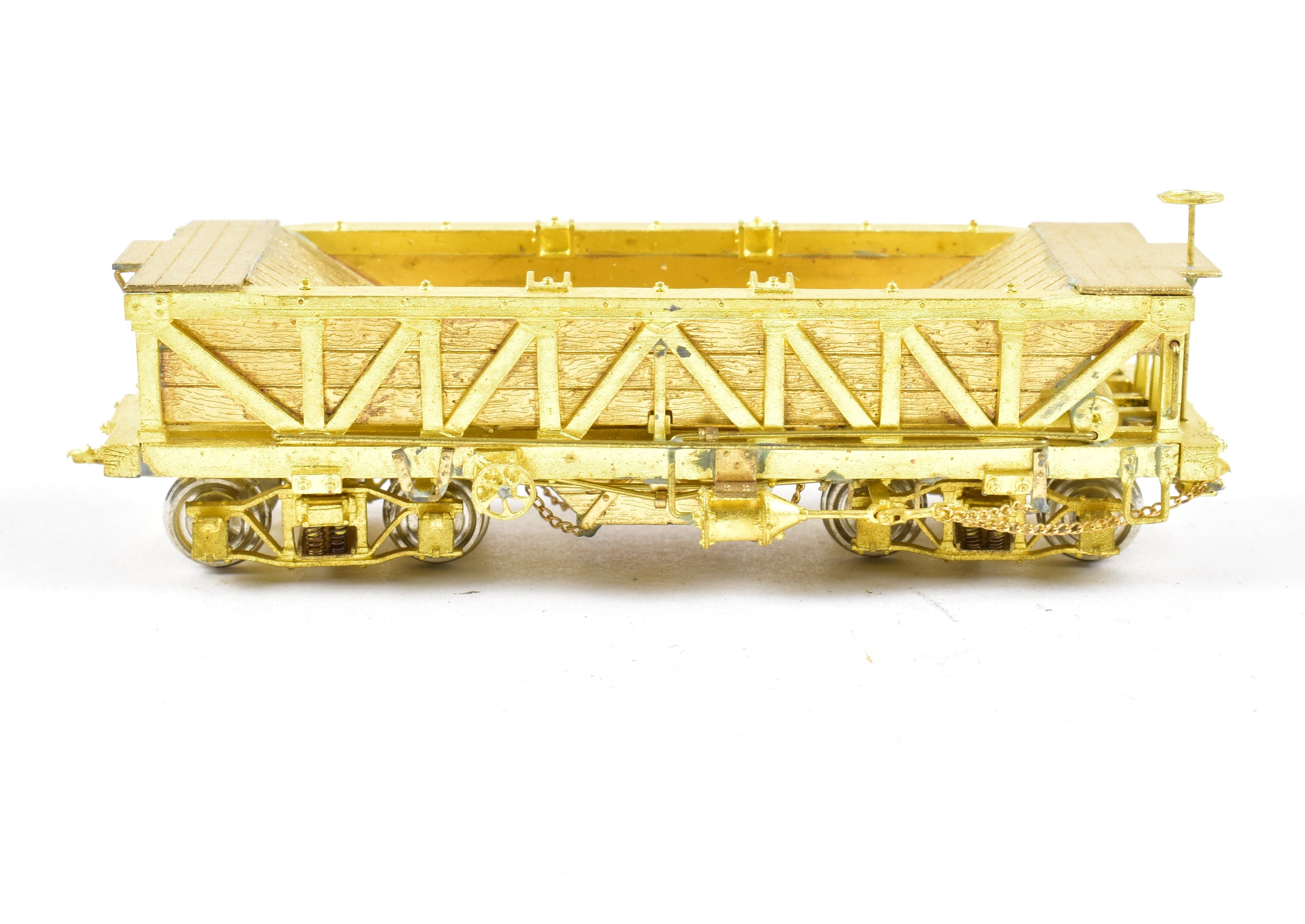 HOn3 Scale Brass Rock Car by OMI - Overland Models, Inc. Featuring Sprung Trucks for Various Roads