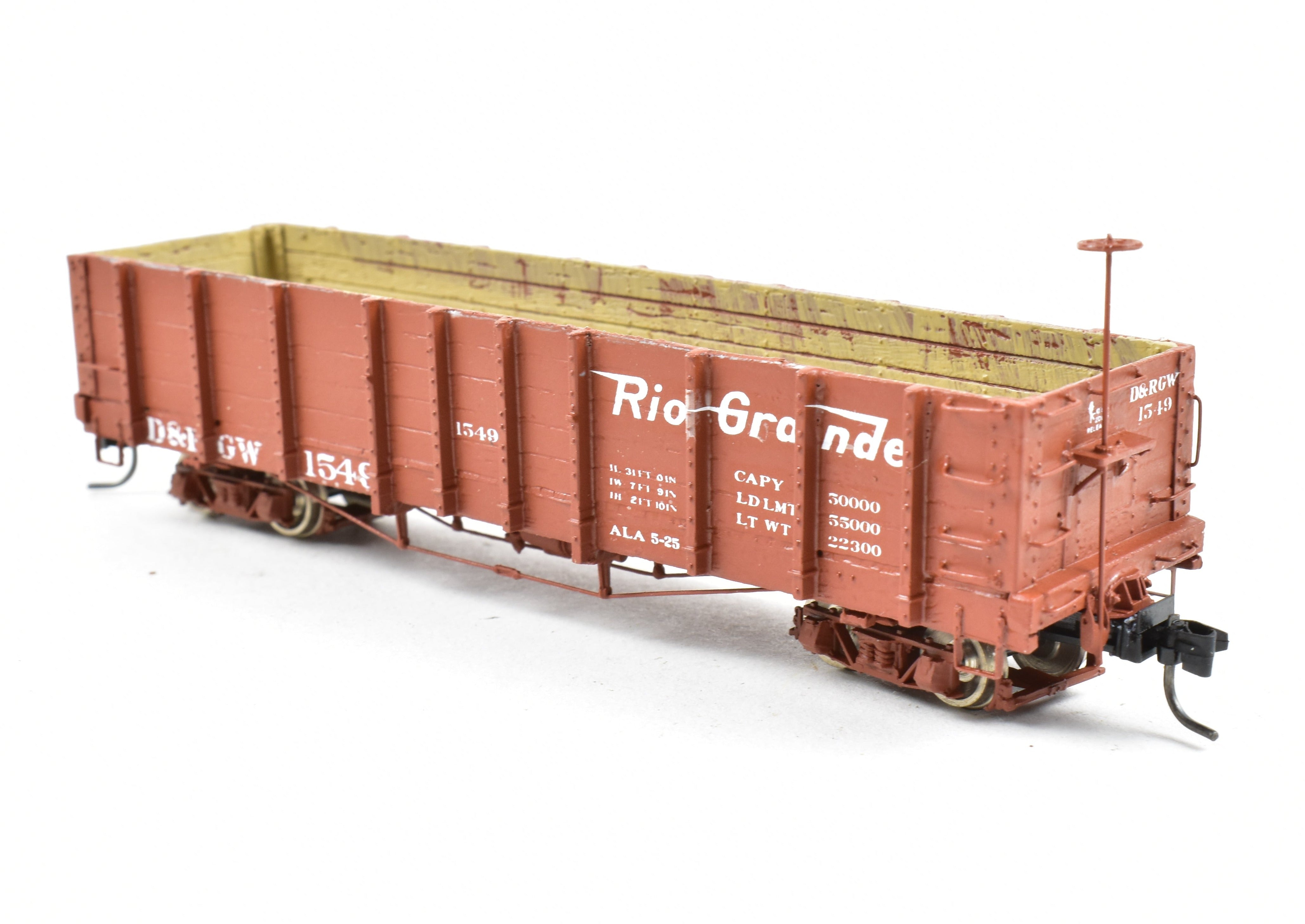 1940s D&RGW Denver & Rio Grande Western Custom-Built HOn3 Gondola #1549 by Leadville Supply