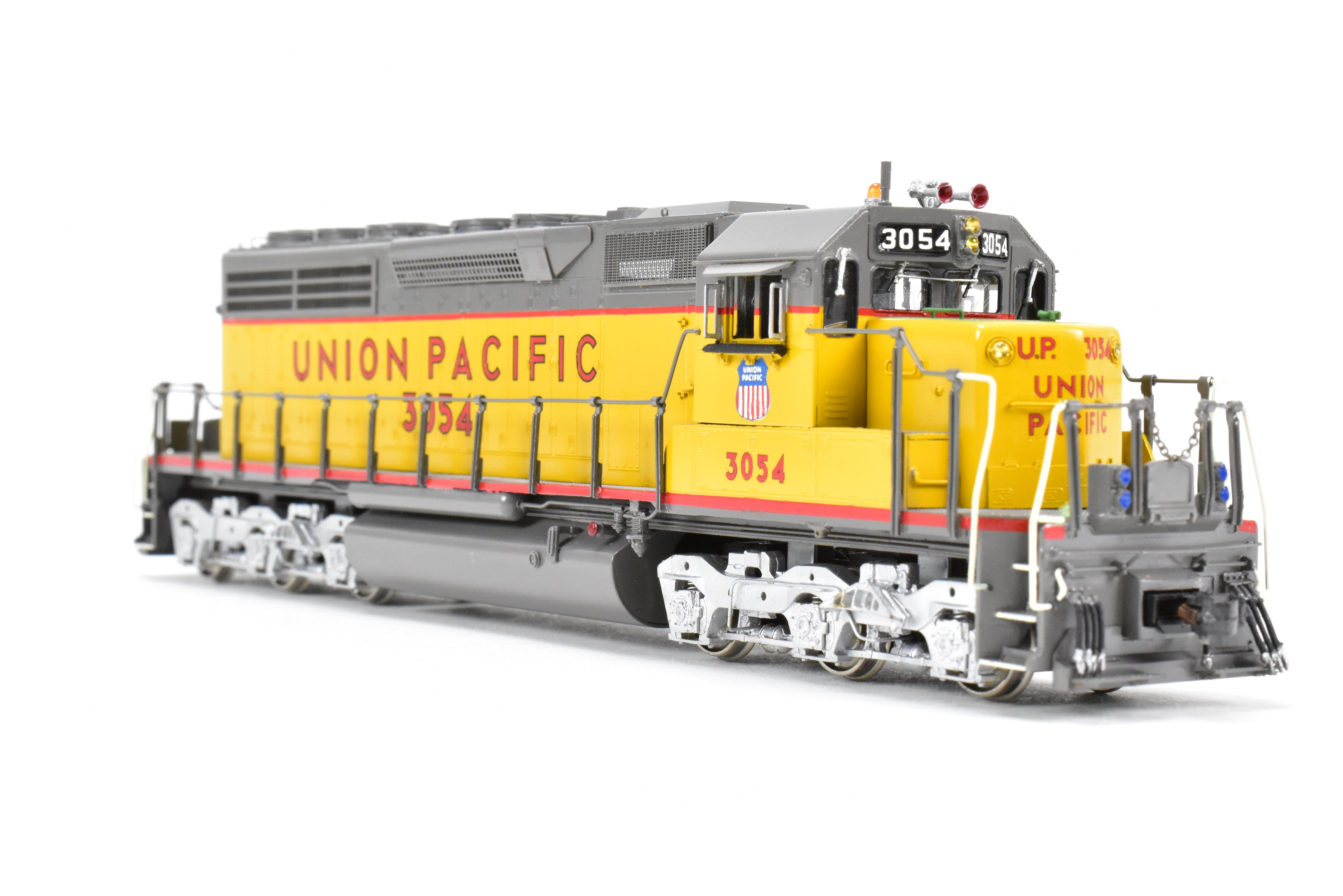 HO Scale Brass Model Train - Overland Models Inc. Union Pacific EMD SD40 Low Hood Locomotive with Dynamic Brakes, Low Mounted Brake Cylinders, Custom Painted as UP No. 3054