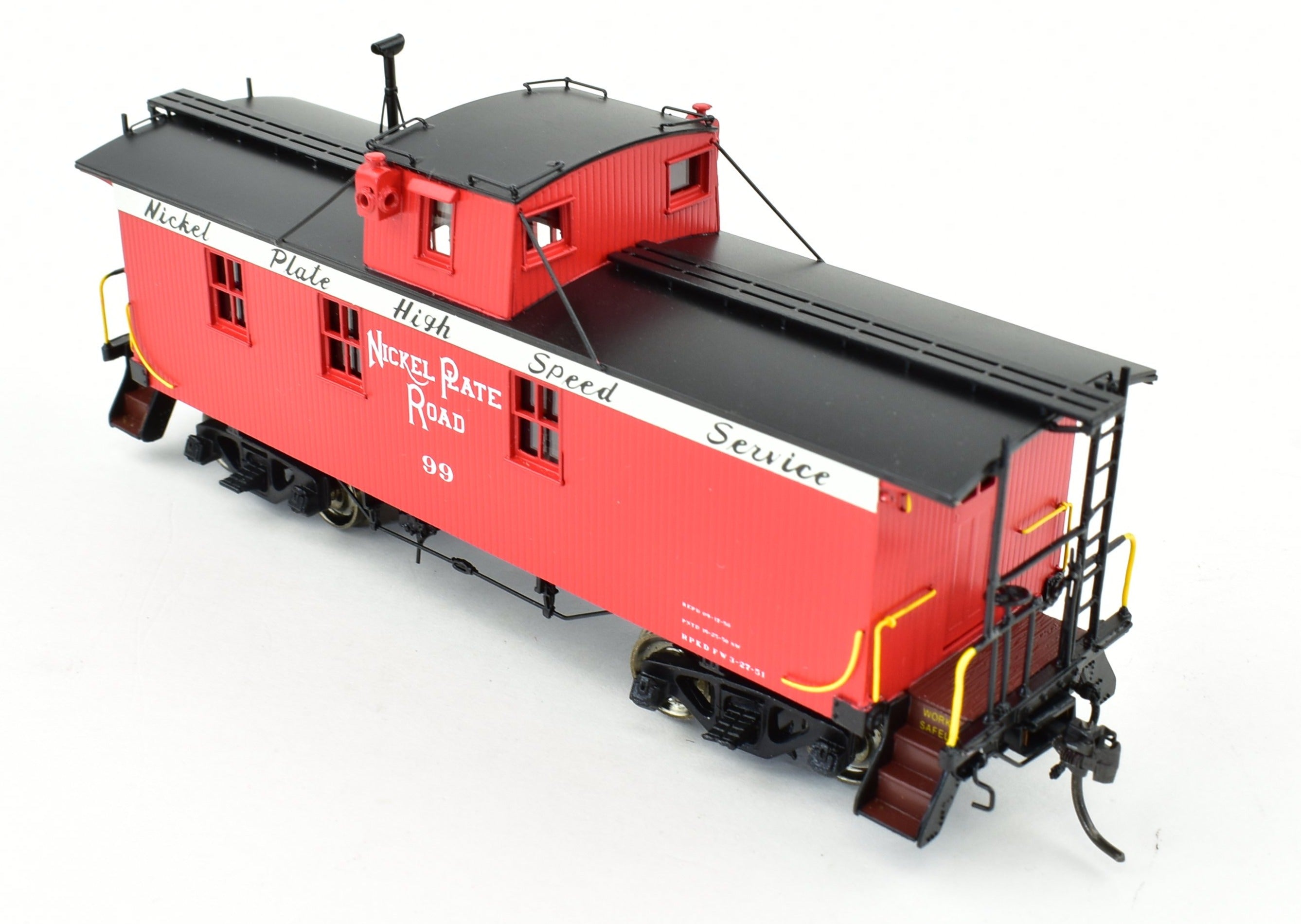 HO Scale Brass Division Point NYC & St.L Nickel Plate Road 46 - 147 Series 30 - Foot Wood Caboose FP Model by Boo - Rim