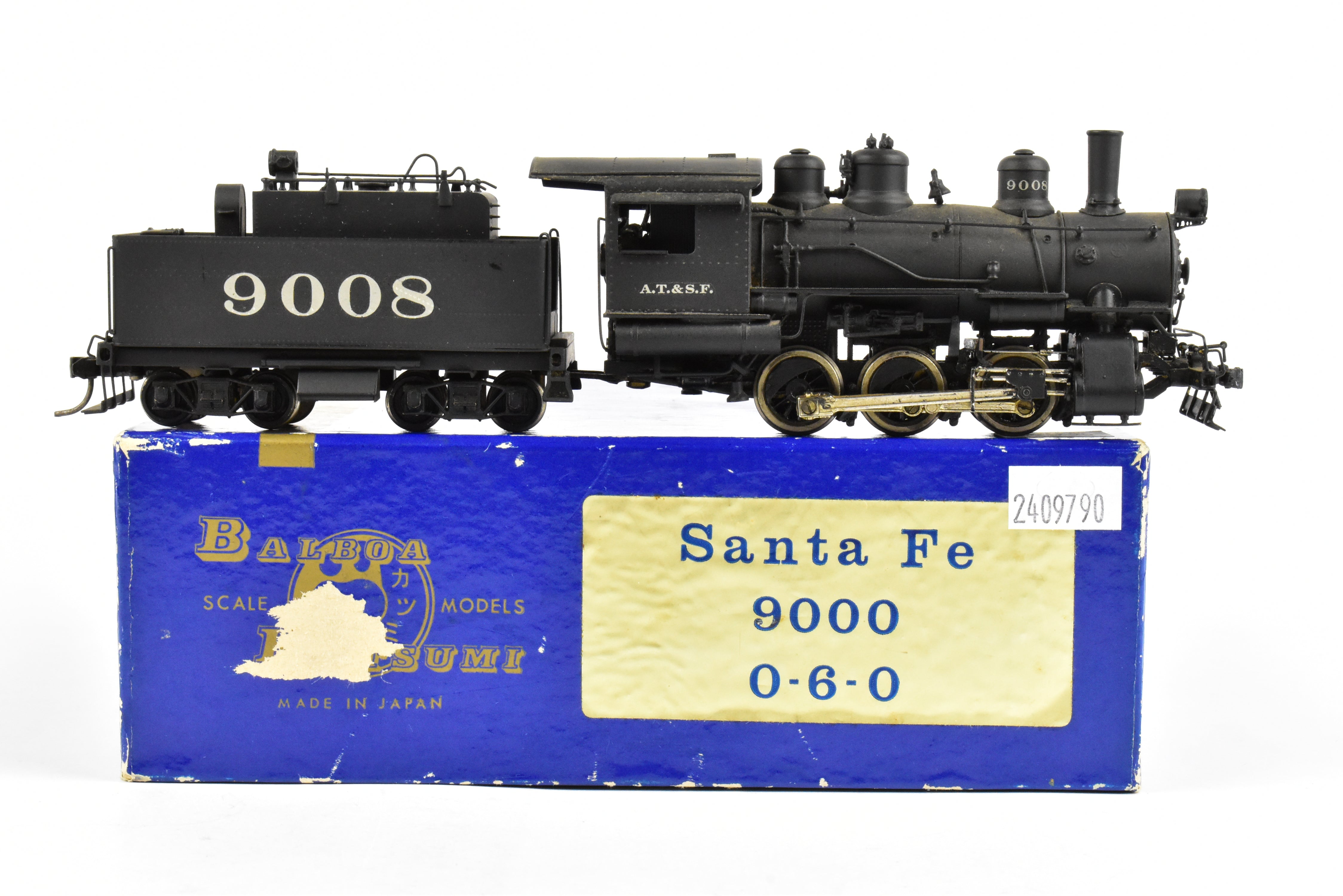 HO Scale Brass Balboa ATSF Santa Fe 9000 Class 0-6-0 Switcher #9008 Custom Painted
