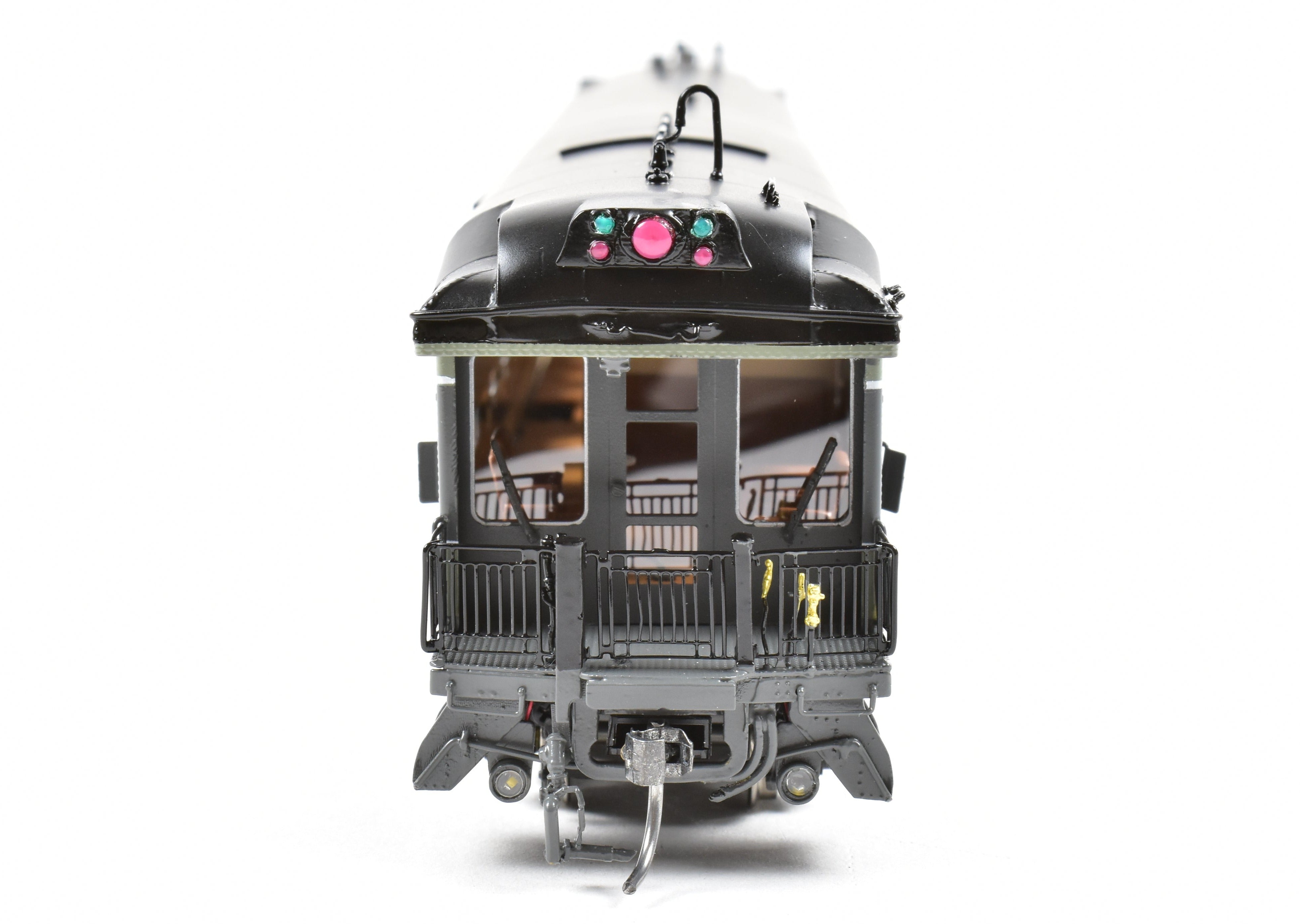 High - Quality HO Scale New Brass Model of North Bank Line Southern Pacific Shasta #106 Business Car in Two - Tone Grey Color