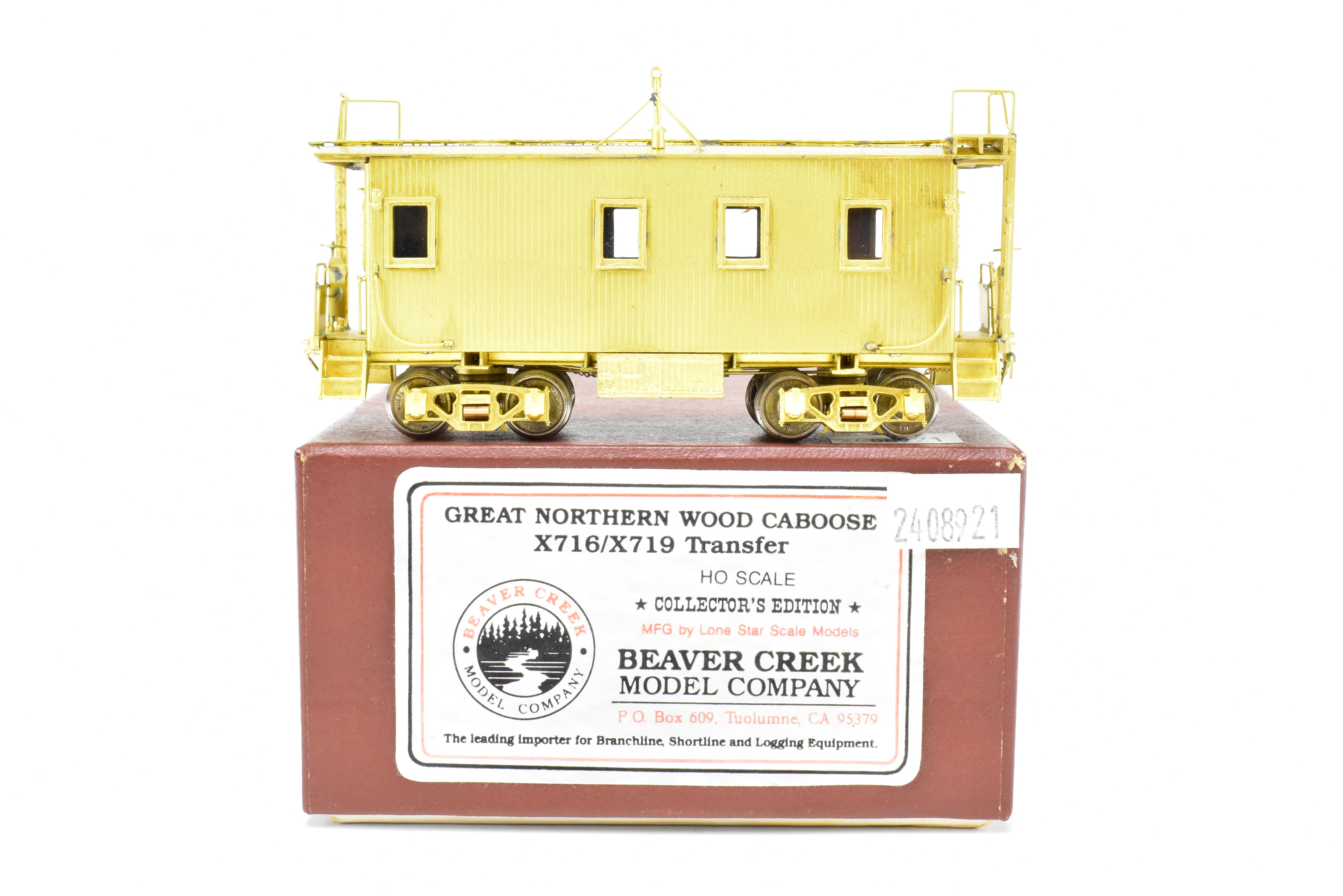 HO Brass Great Northern Wood Caboose X716/X719 Collector's Transfer Edition by Beaver Creek