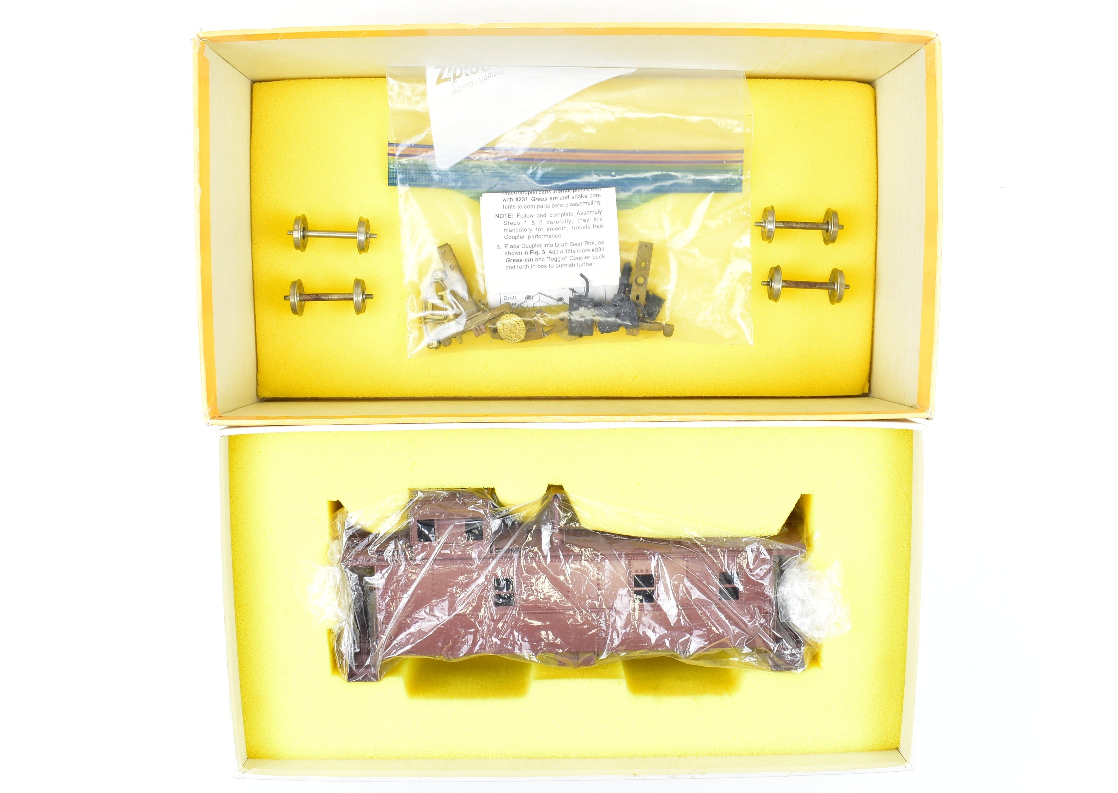 O Scale Brass Sunset Models ATSF - Santa Fe #1951 Steel Caboose, Partial Paint, No Trucks, As-Is