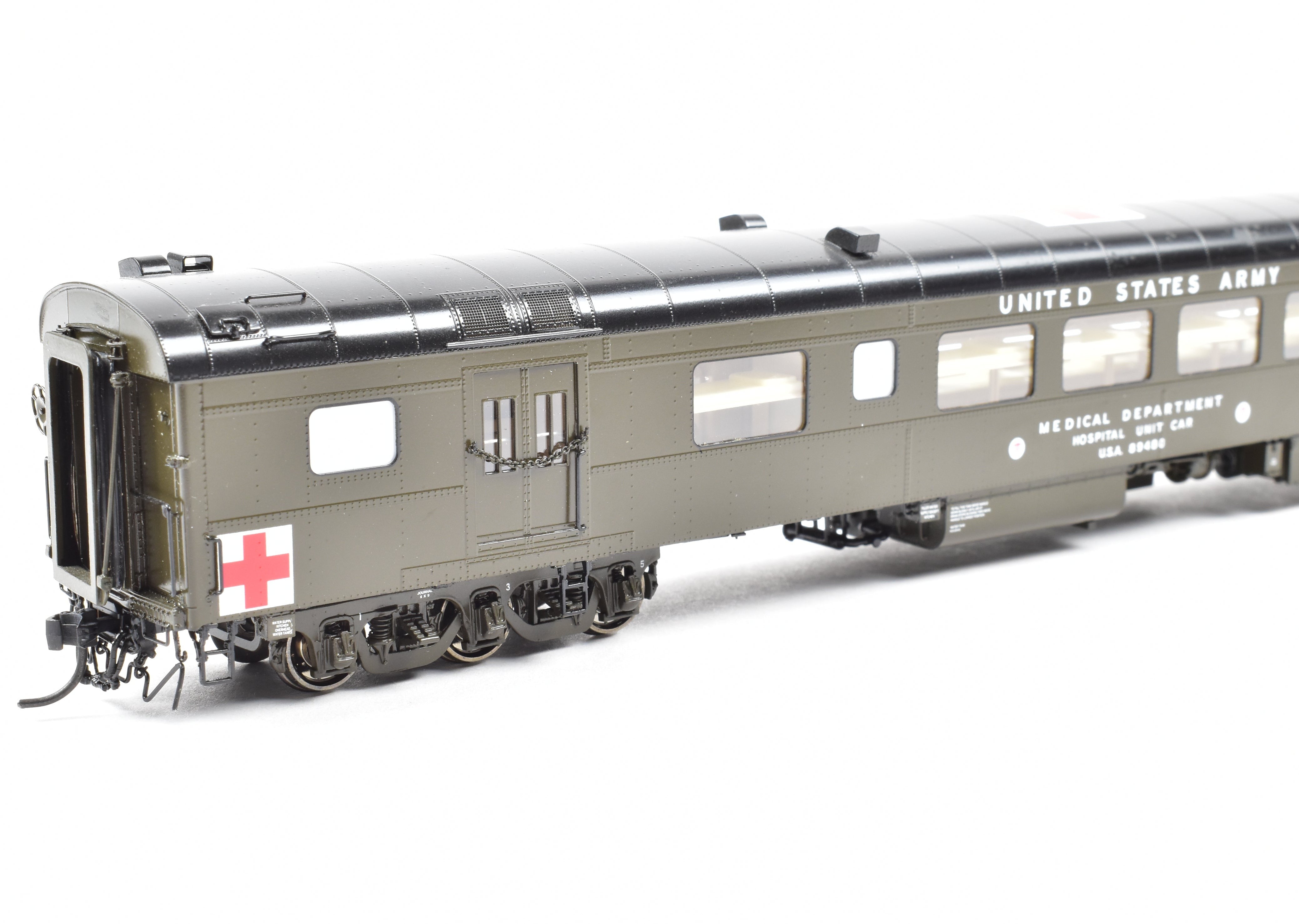 HO Scale Brass Consignment OMI - Overland Models, Inc. USAX - US Army Hospital Car for Freight/Passenger Use