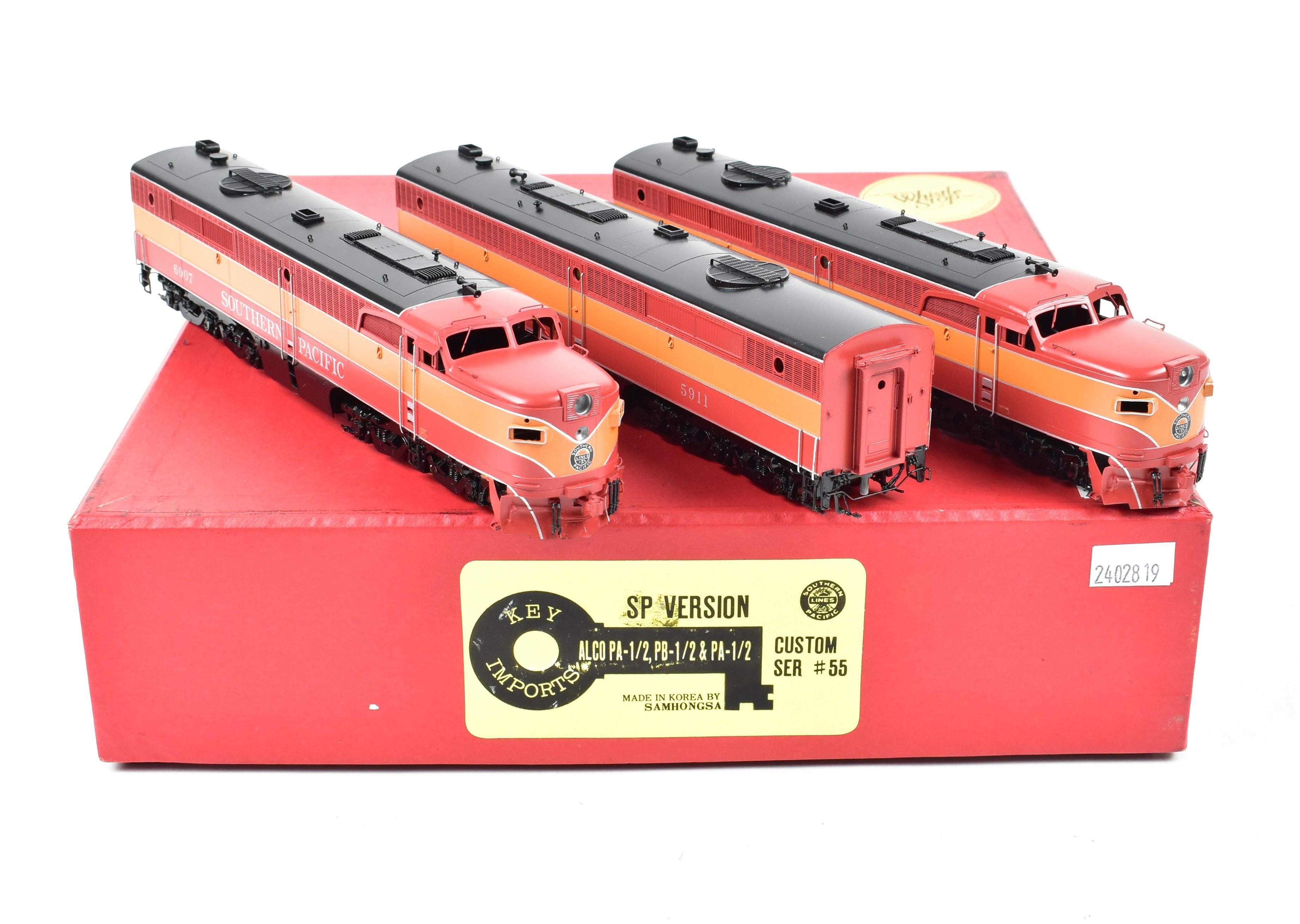 HO Brass Key Imports CS #55 SP Daylight Scheme ALCO PA-1, PB-1 Set