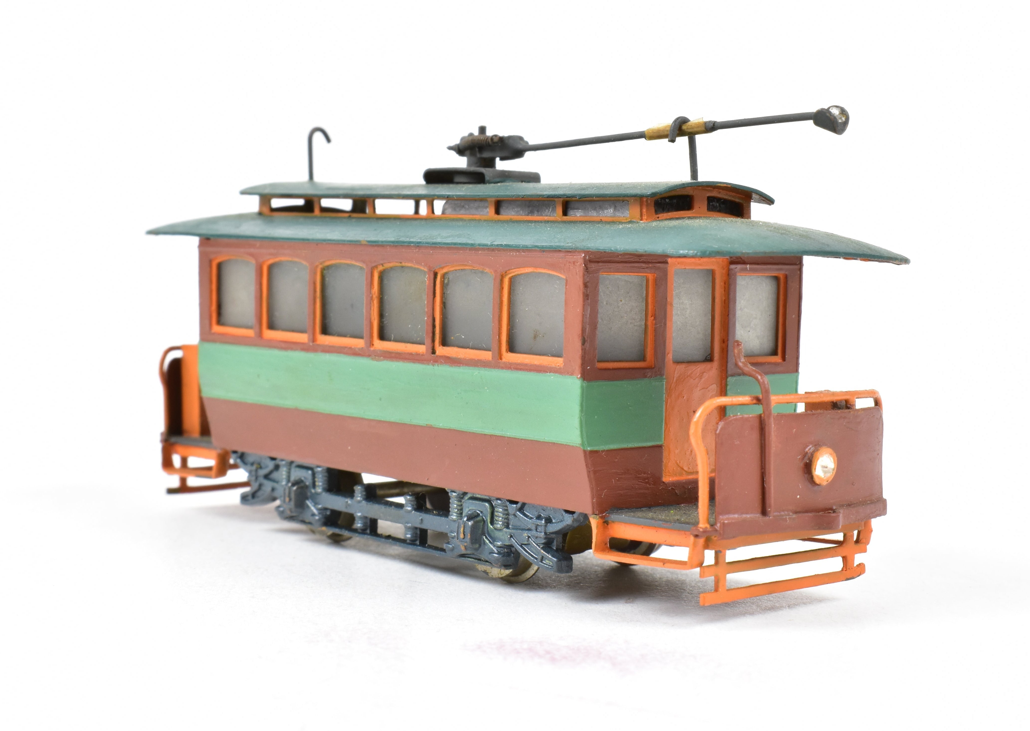 Custom Painted HO Brass Umpco Open End Trolley from 1970s Japan