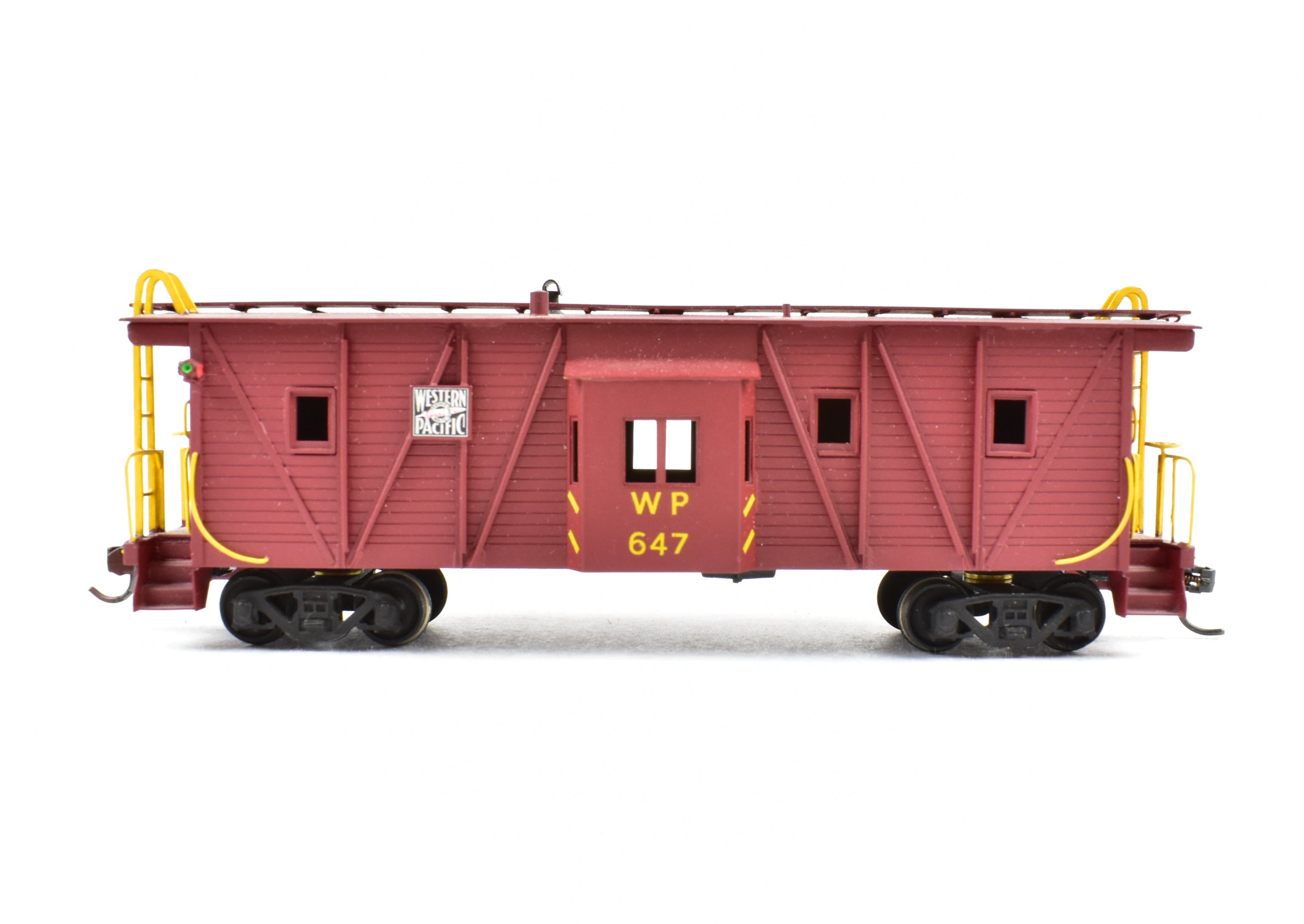 HO Scale Brass Balboa Western Pacific Outside Braced Bay Window Caboose Model - Western Pacific Style CP