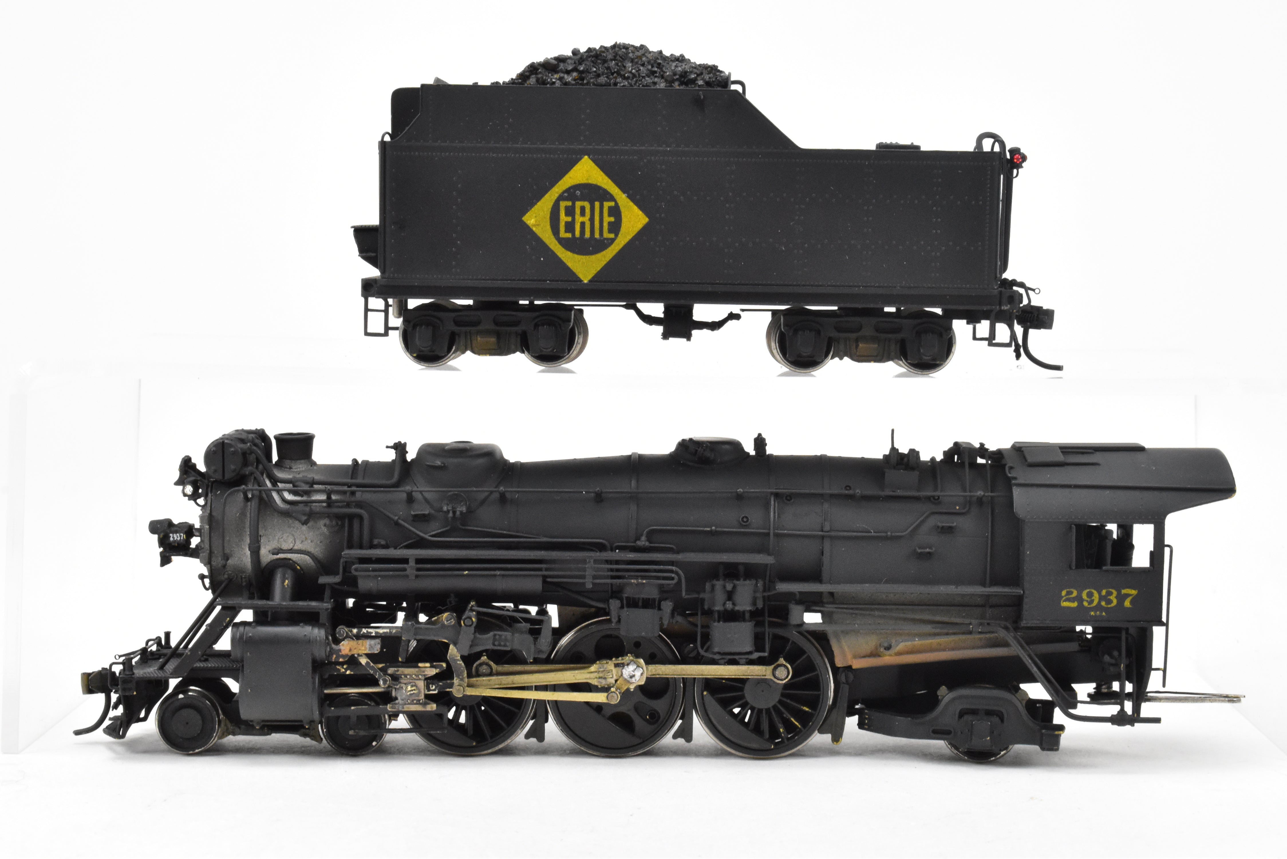 1941 Era HO Brass Key Imports Erie Railroad K - 5a 4 - 6 - 2 Pacific C/P #2937 Model