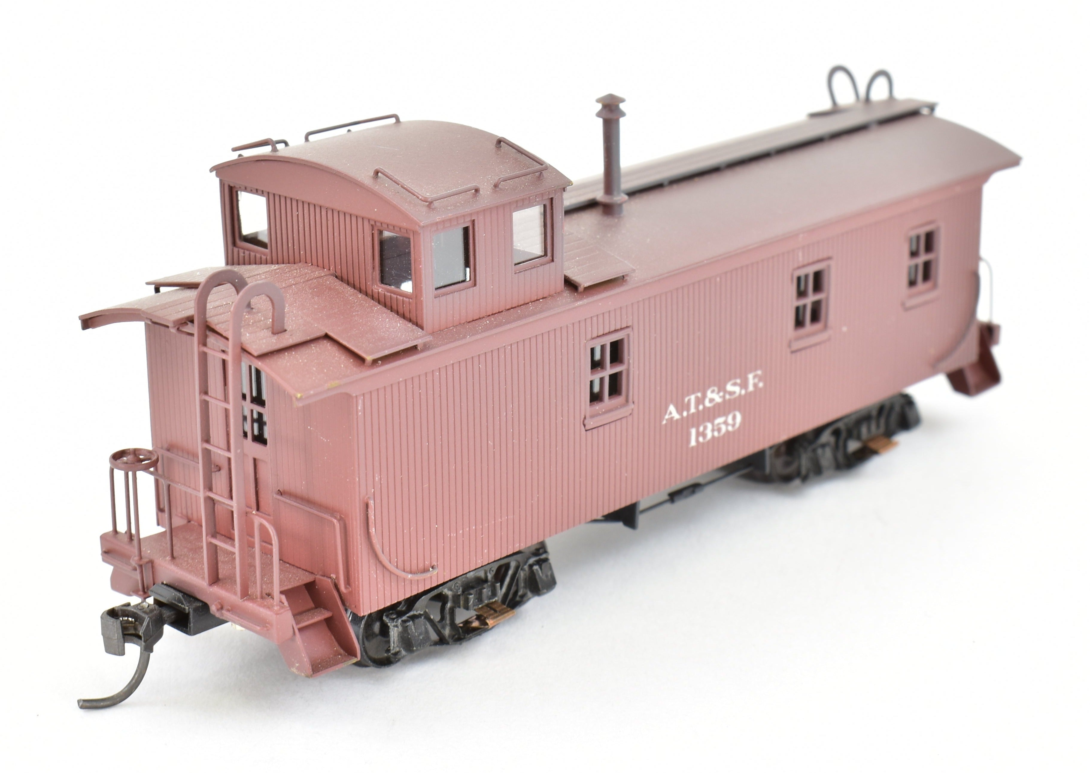 Custom Painted & Weathered HO Brass ATSF - Santa Fe Wood Caboose by Trains Inc.