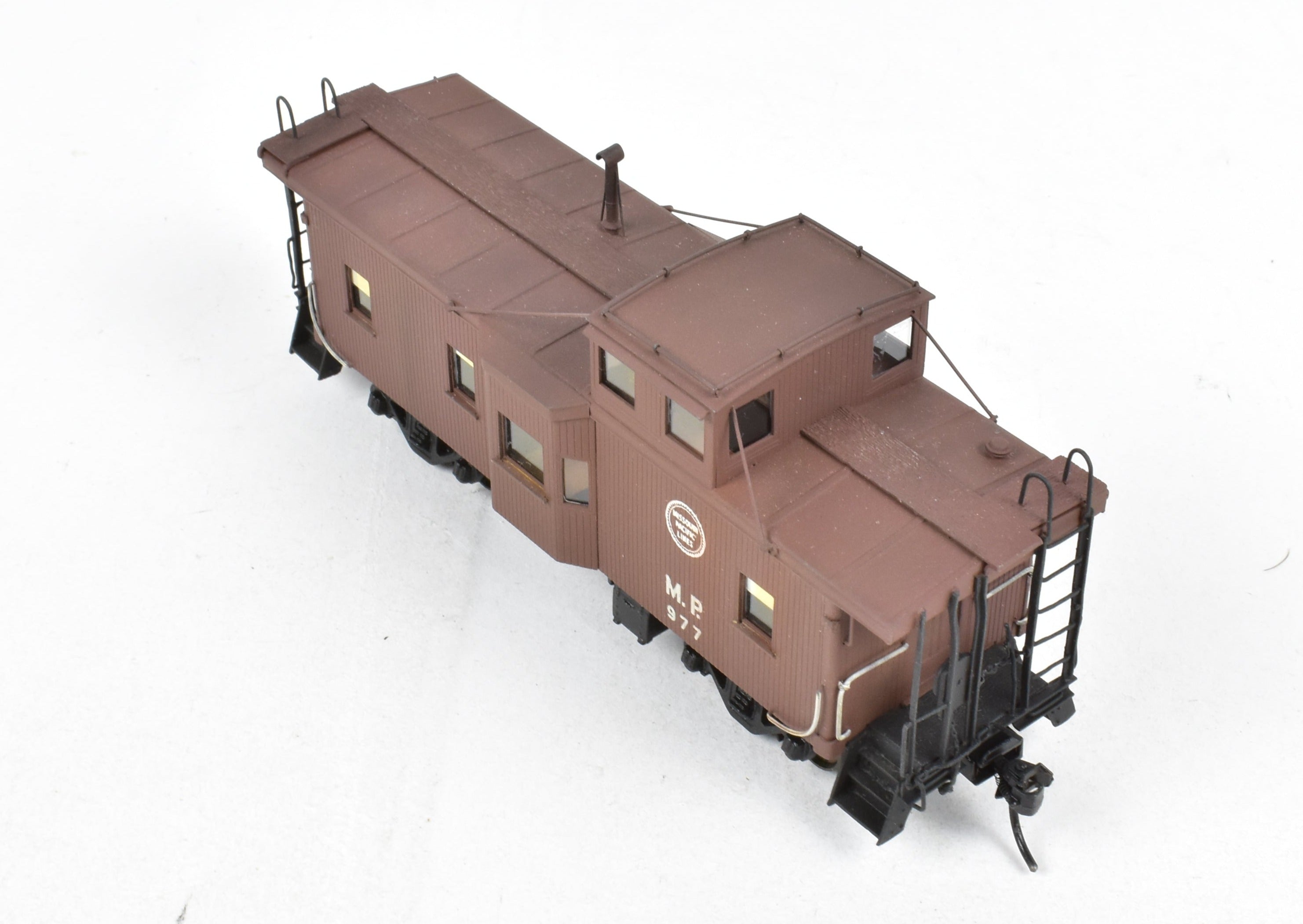 HO Brass OMI Missouri Pacific Cupola & Bay Window Caboose with Custom Paint, Wrong Box