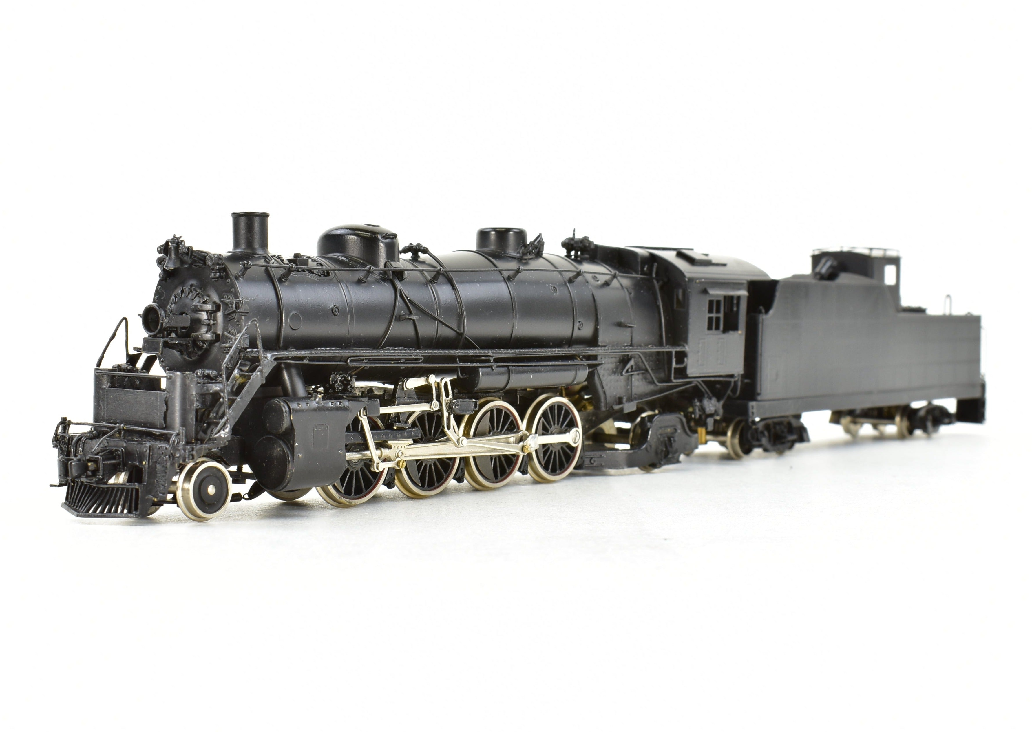 HO Scale Brass Hallmark Midland Valley 2-8-2 #601 with All-Black Custom Paint