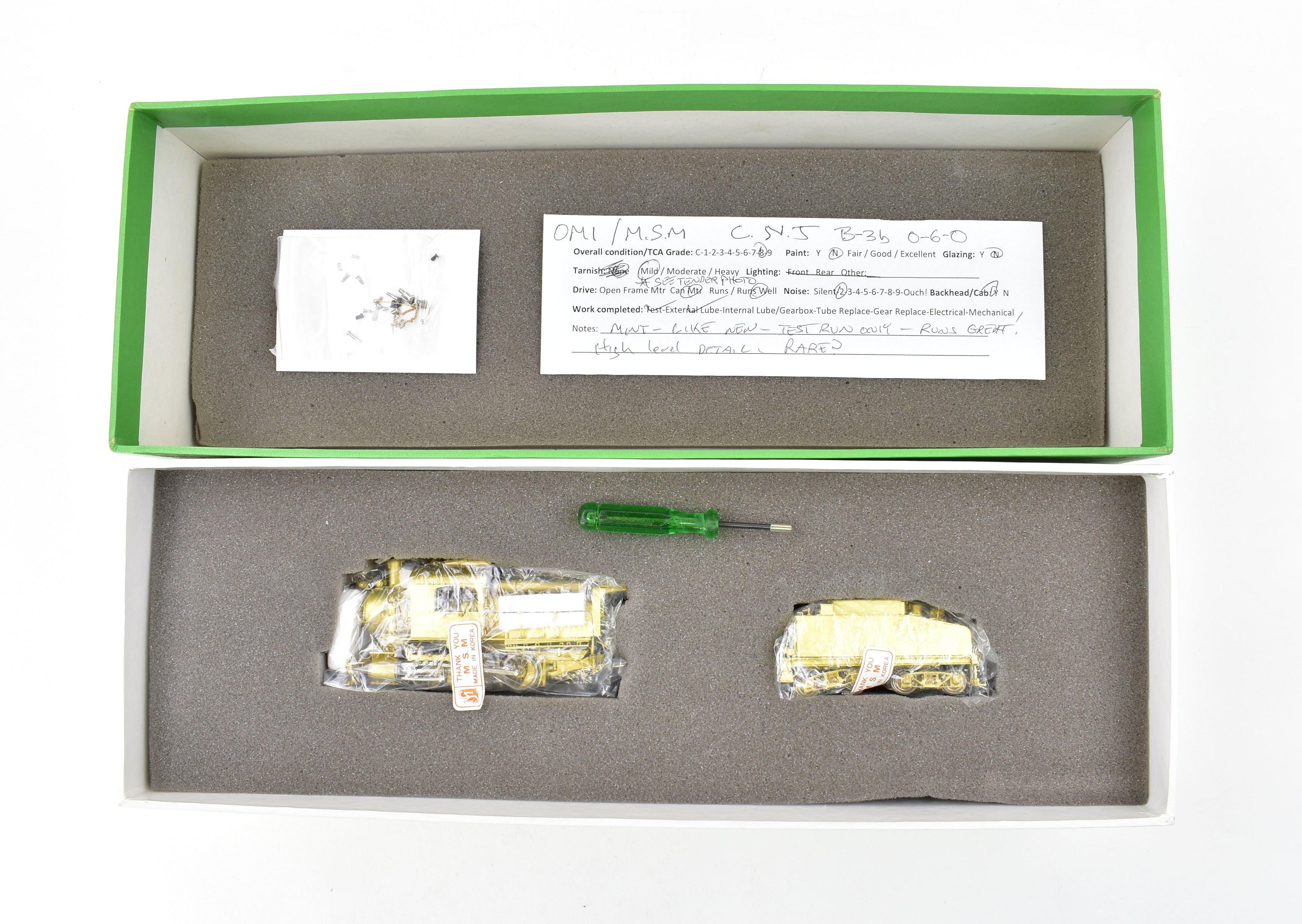 HO Scale Brass OMI Overland Models CNJ Central of New Jersey B-3b 0-6-0 Camelback Locomotive