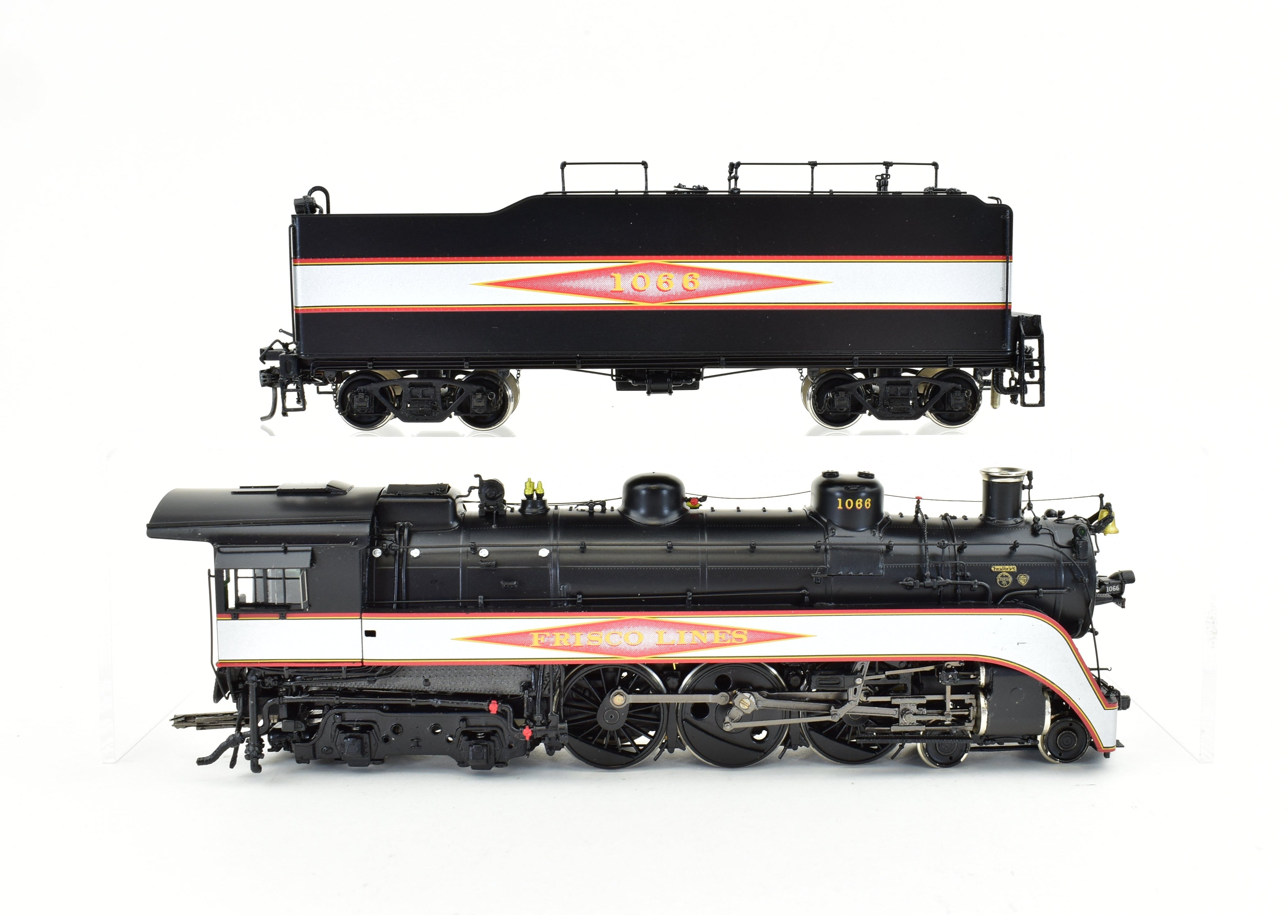 HO Scale Brass Precision Scale Co. Frisco 4-6-4 Hudson Locomotive Model Factory Painted with Precision Detail, Serial #1066