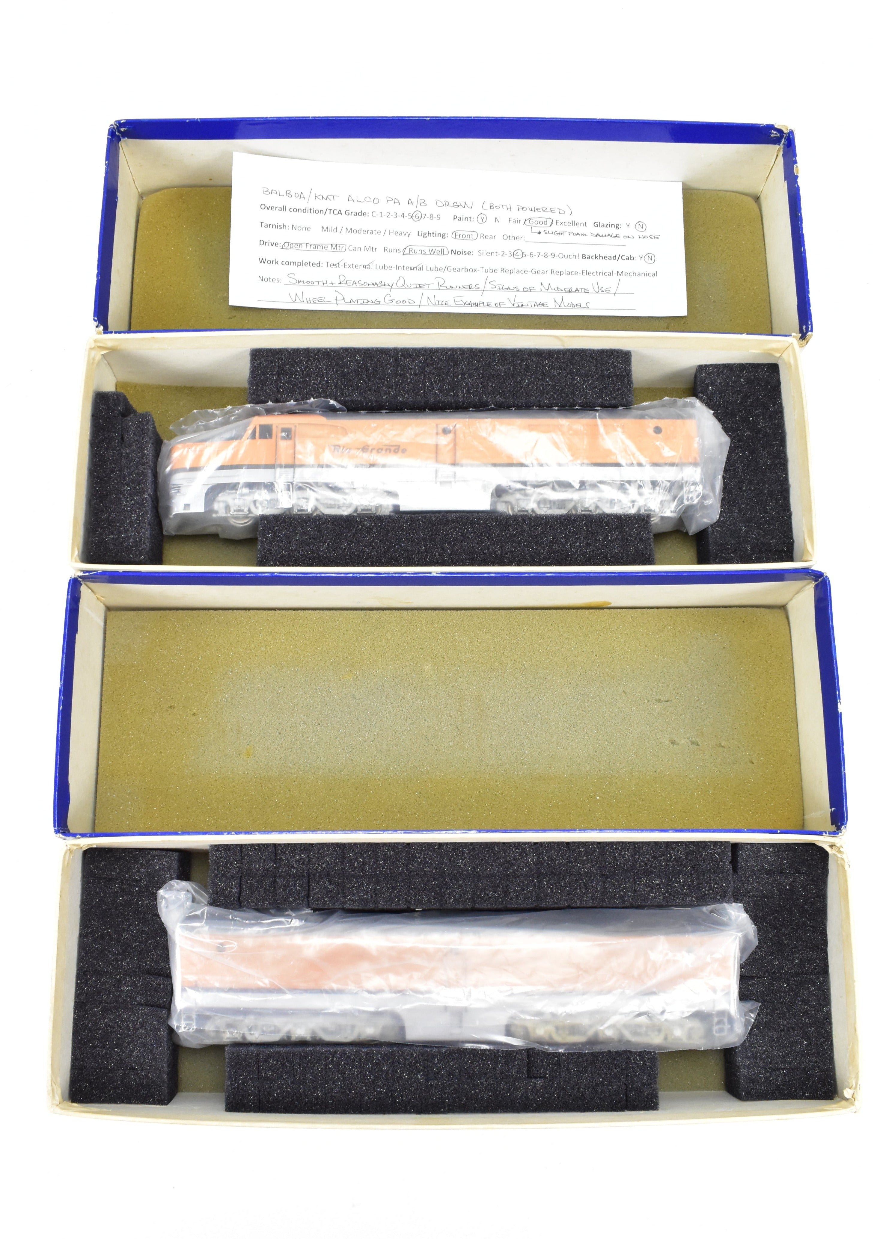 HO Scale Brass Denver & Rio Grande Western Alco PA-1/PB-1 Set FP Model