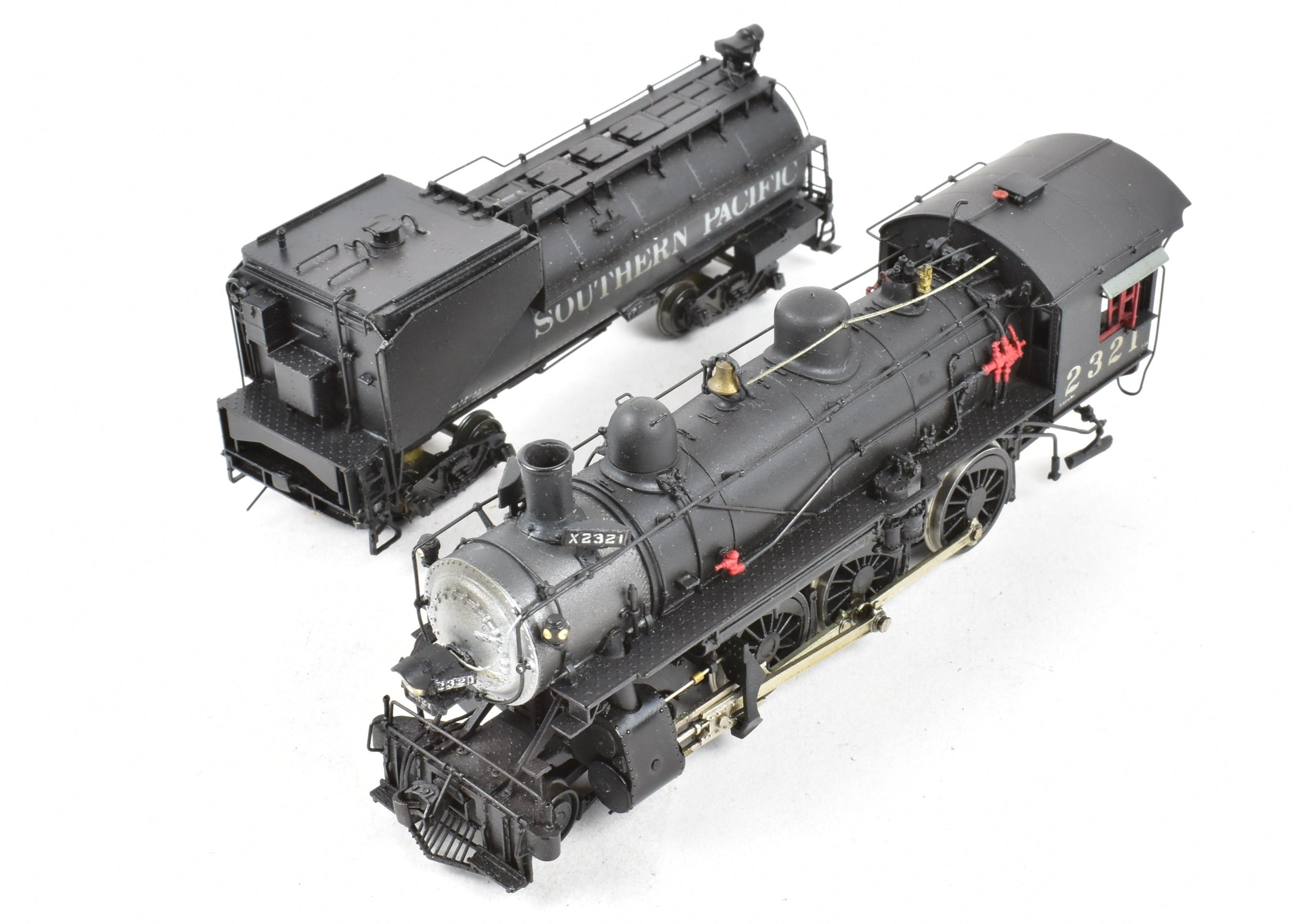 HO Scale Brass Model Train - Precision Scale Co. SP (Southern Pacific) Class T - 28 4 - 6 - 0 Factory Painted with Added DCC Functionality