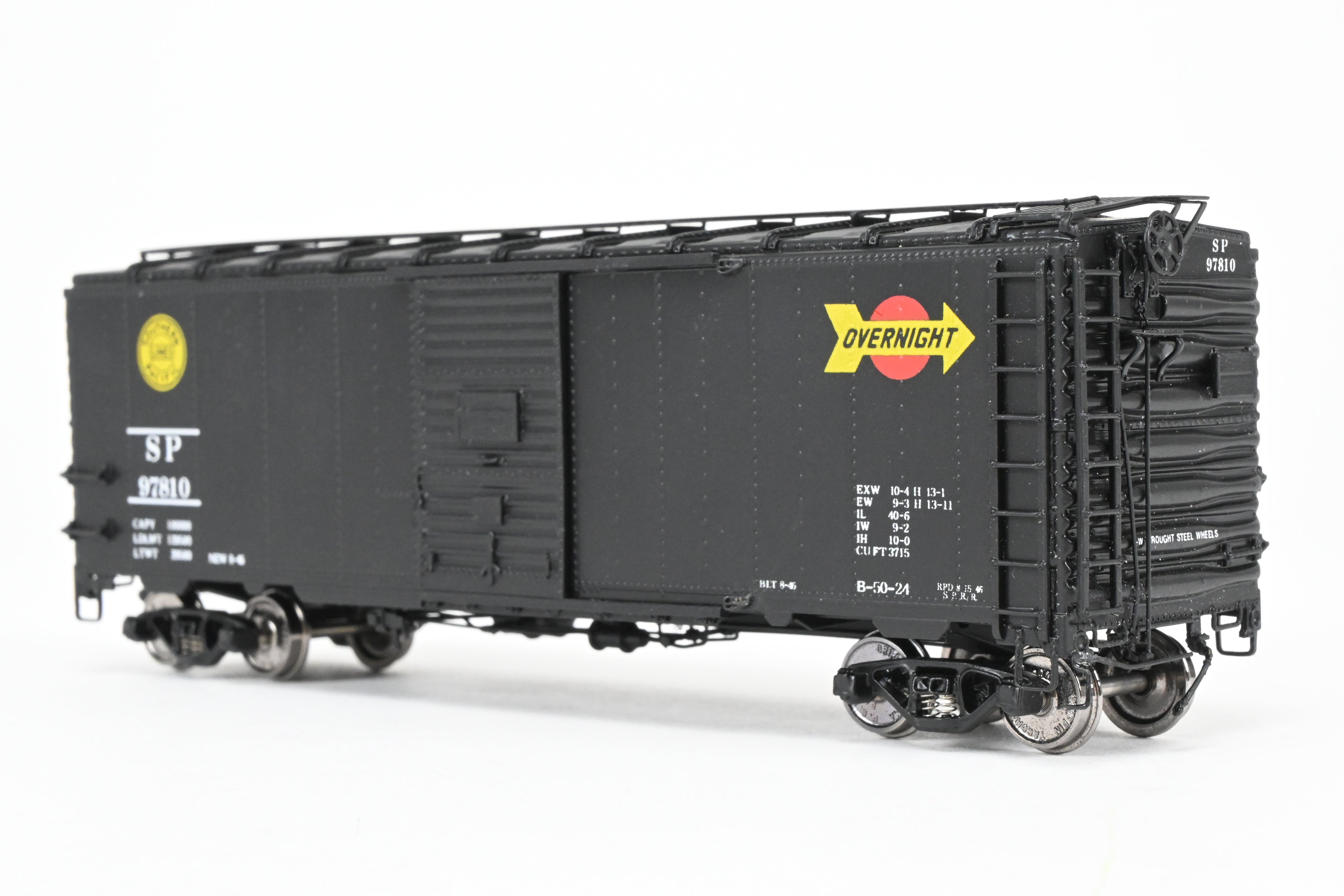 HO Scale Brass Model of Southern Pacific Overnight Boxcar B-50-24 Class with ASF A-3 Trucks, Beaver Creek Special Collector's Edition, FP No. 97810