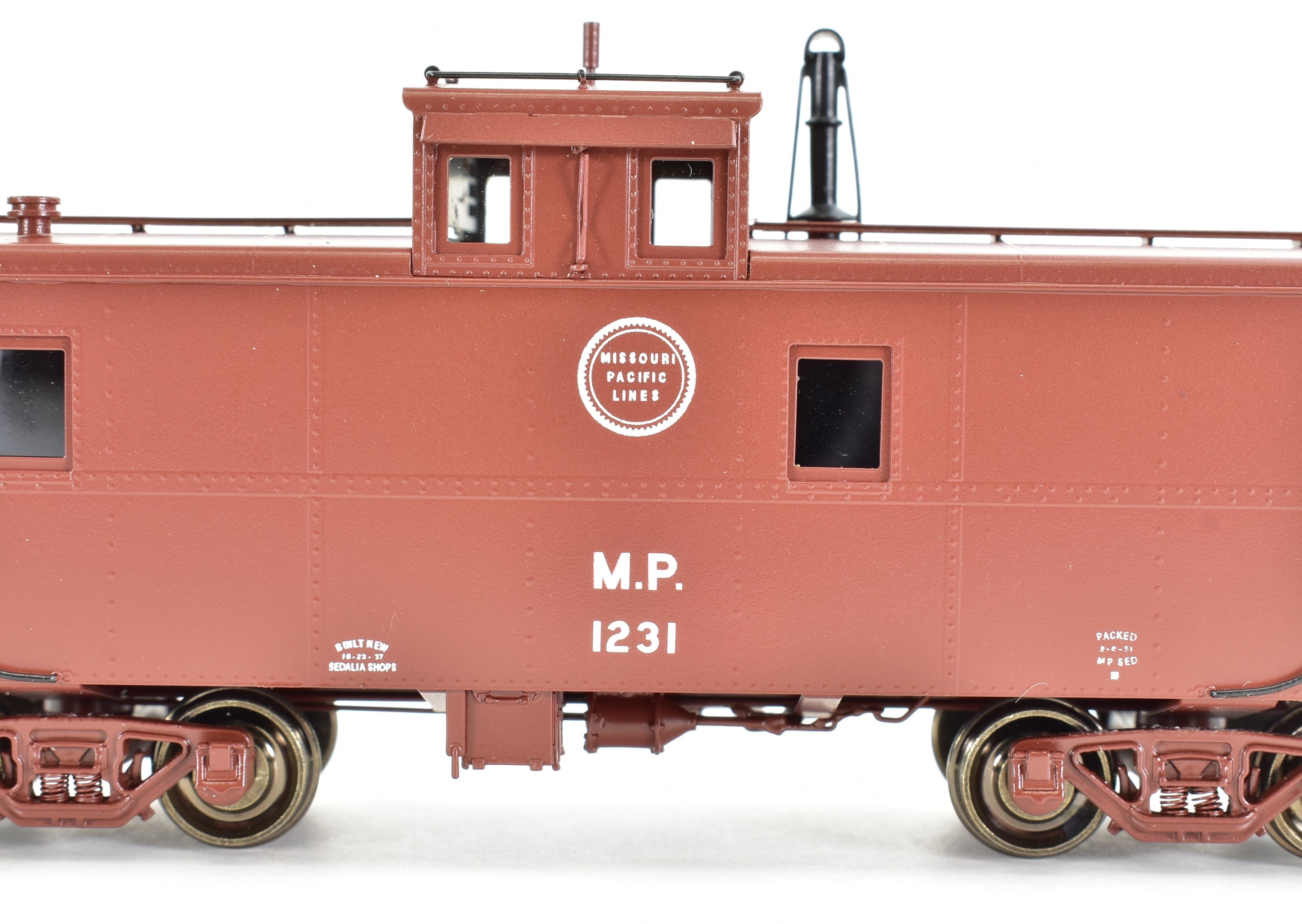 HO Scale Brass Missouri Pacific Steel Caboose Magor Copy As Built in 1951 by Overland Models, Inc. - OMI Brand