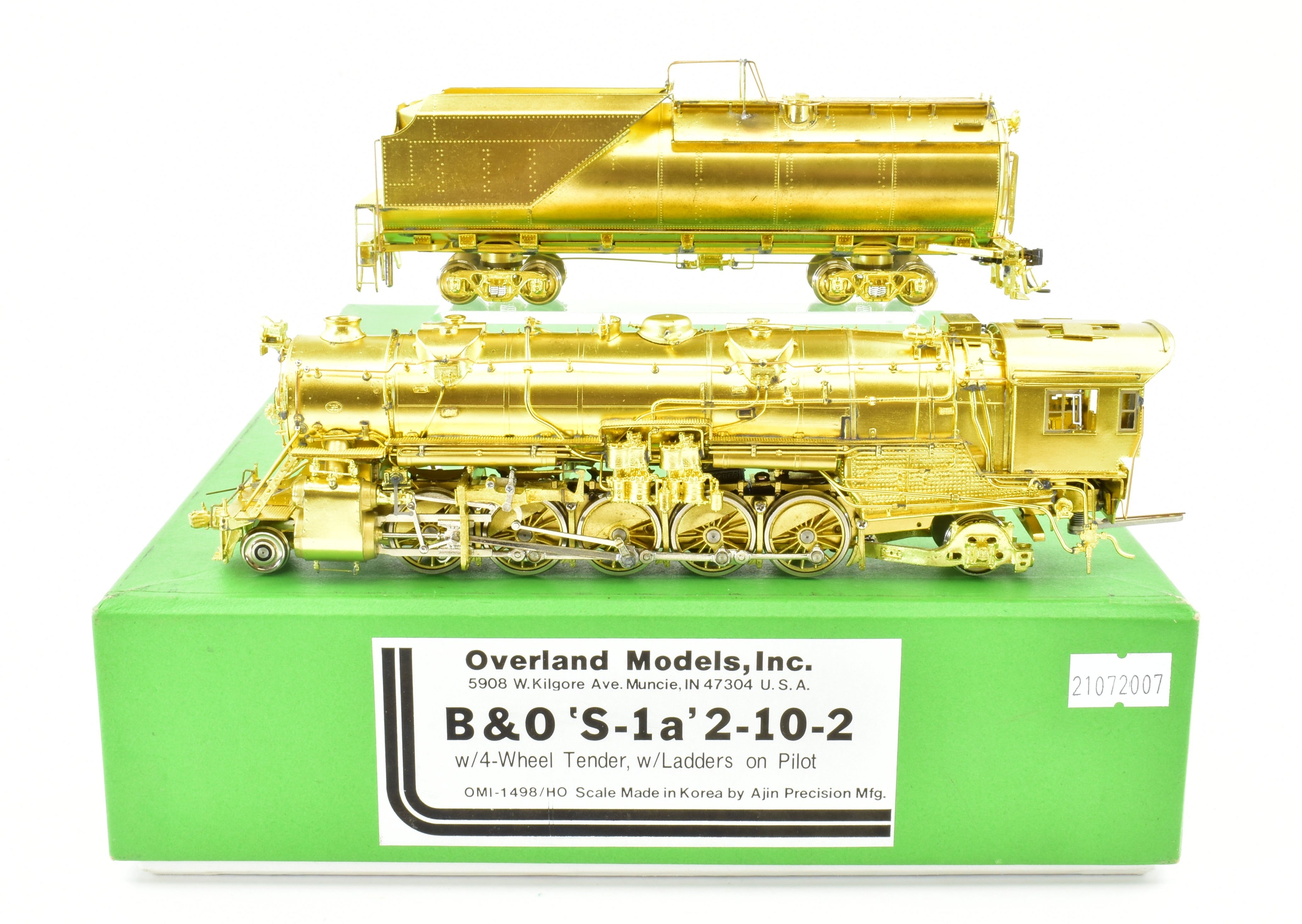 HO Scale Brass OMI Overland Models B&O Baltimore & Ohio S-1a 2-10-2 Model