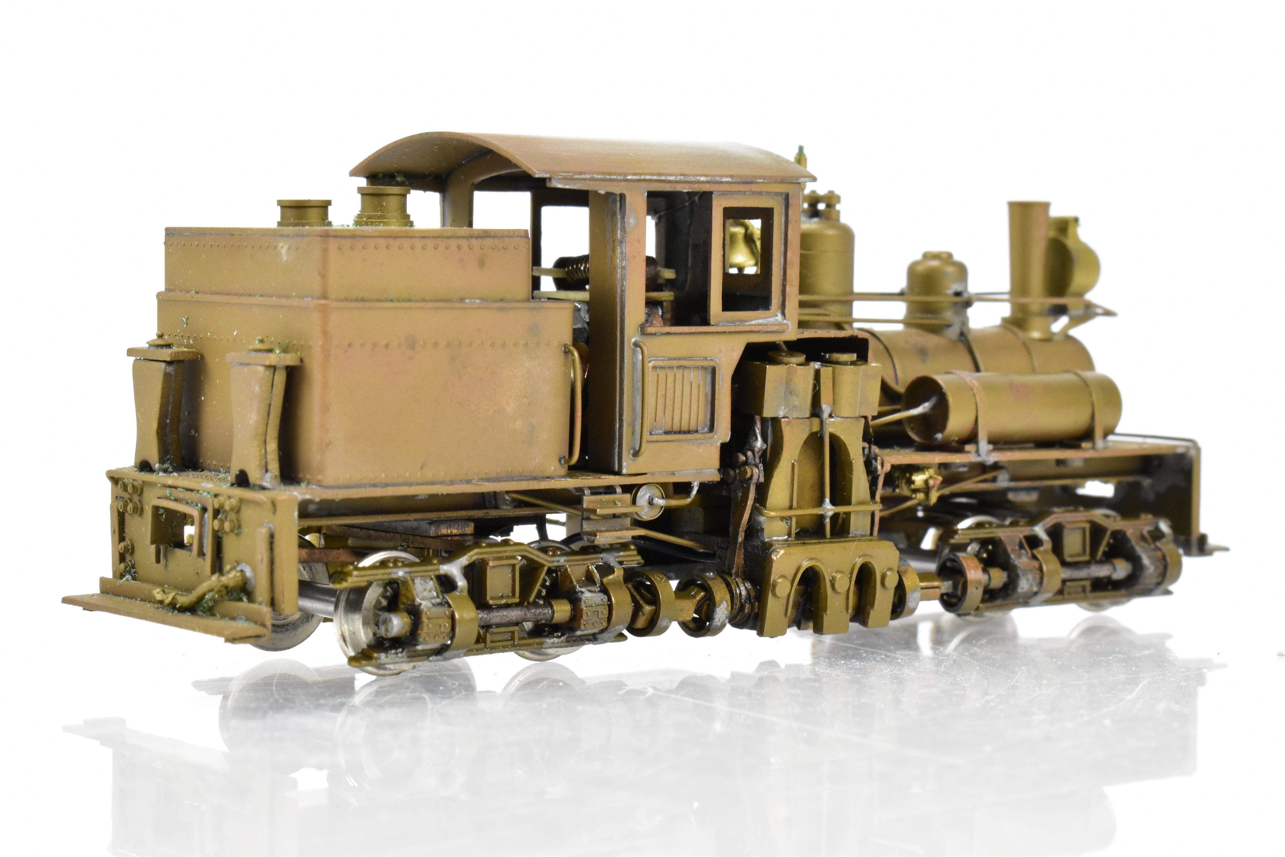 HO Scale Brass Model - Northwest Short Line (NWSL) Class A Shay 18 Ton 2 - truck Locomotive for Various Roads