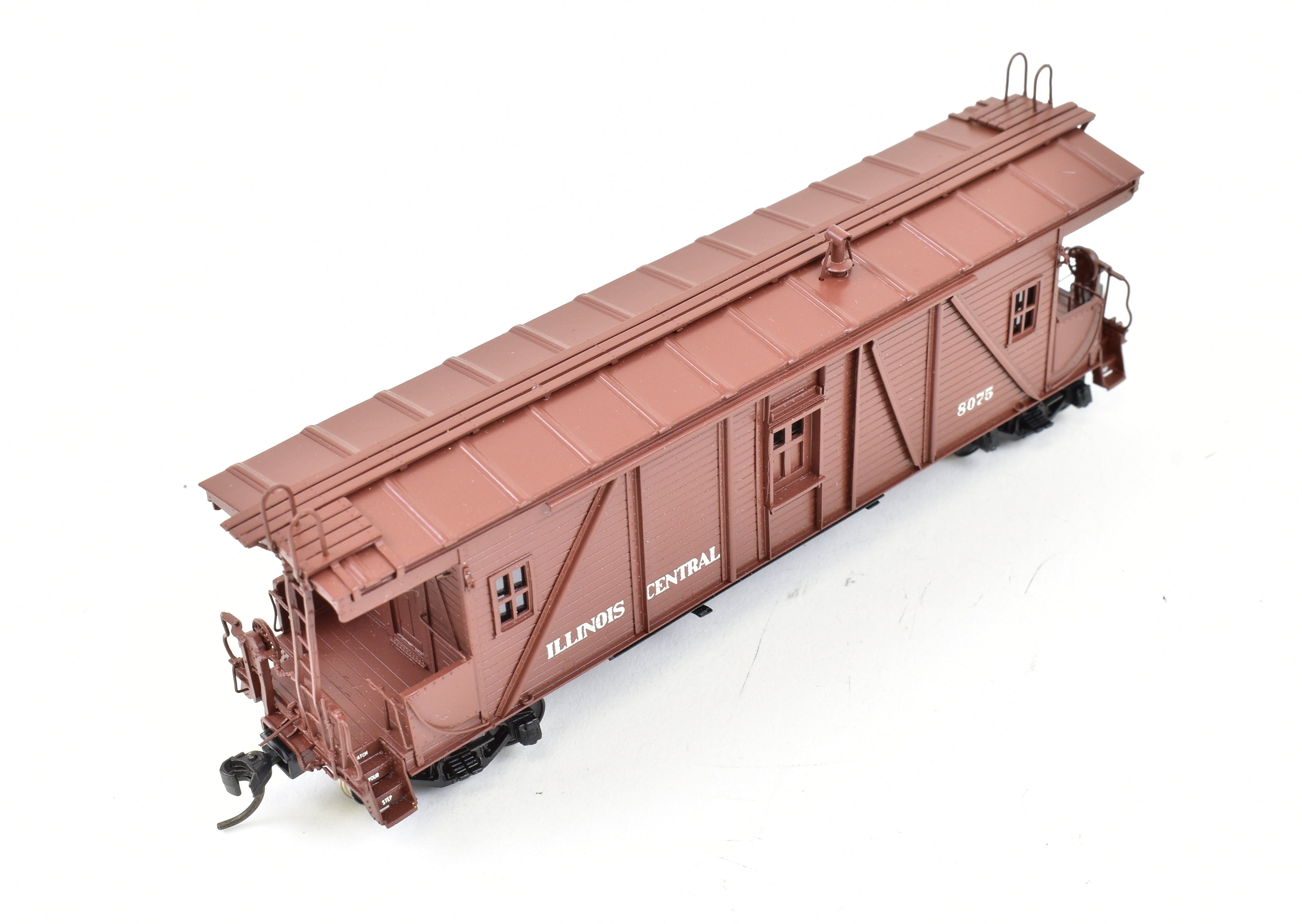 HO Scale Brass OMI Illinois Central OSB Wood Caboose, Professionally Painted