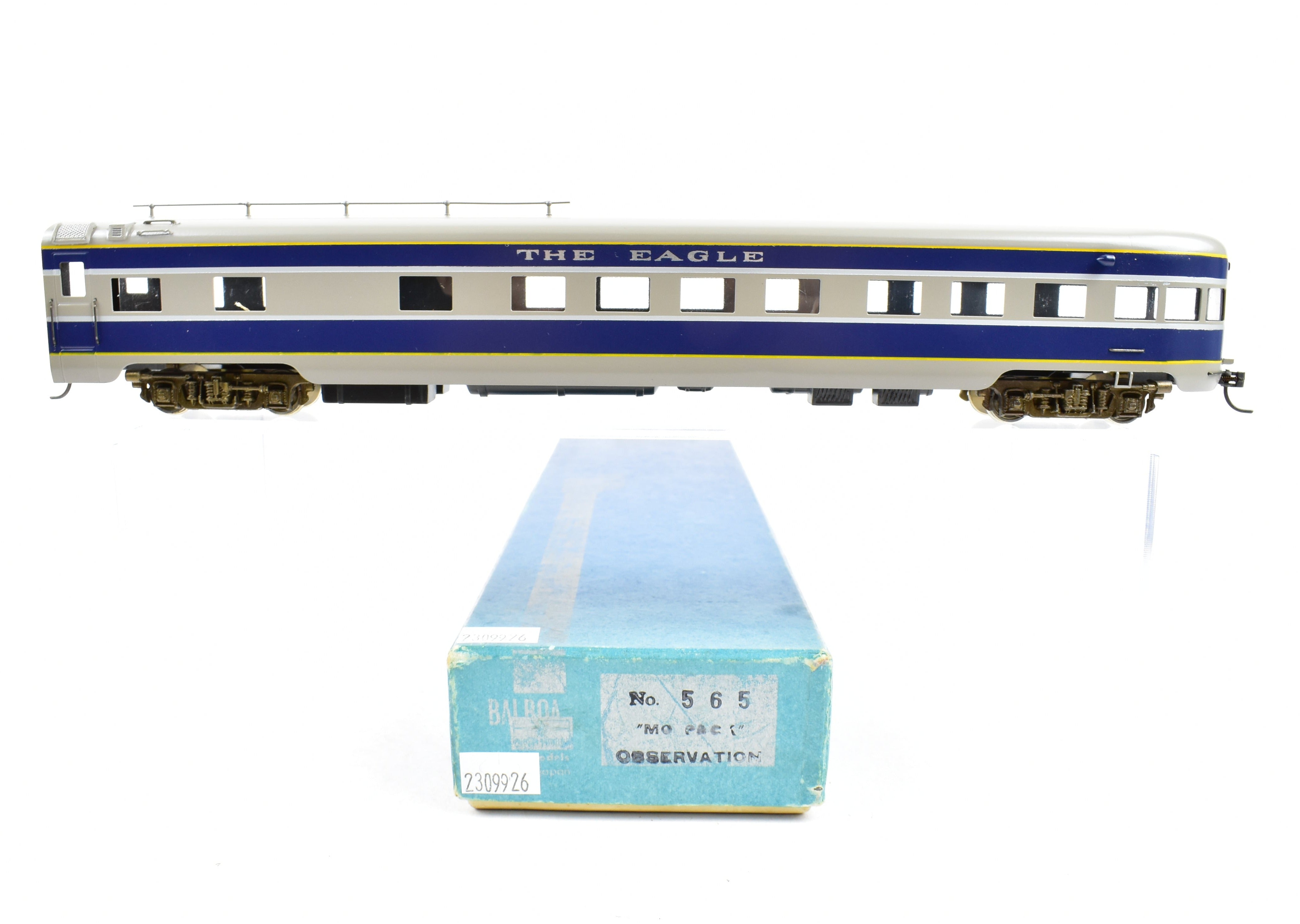 HO Scale Model Train - Brass Balboa Missouri Pacific The Eagle Observation Car FP - A Collectible Model Built in 1968 by Katsumi in Japan